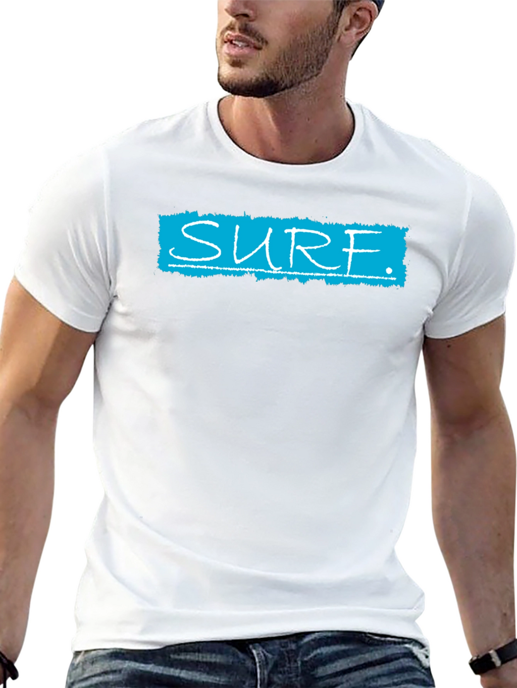 Surf Graphic T-Shirt - Black Cotton Tee