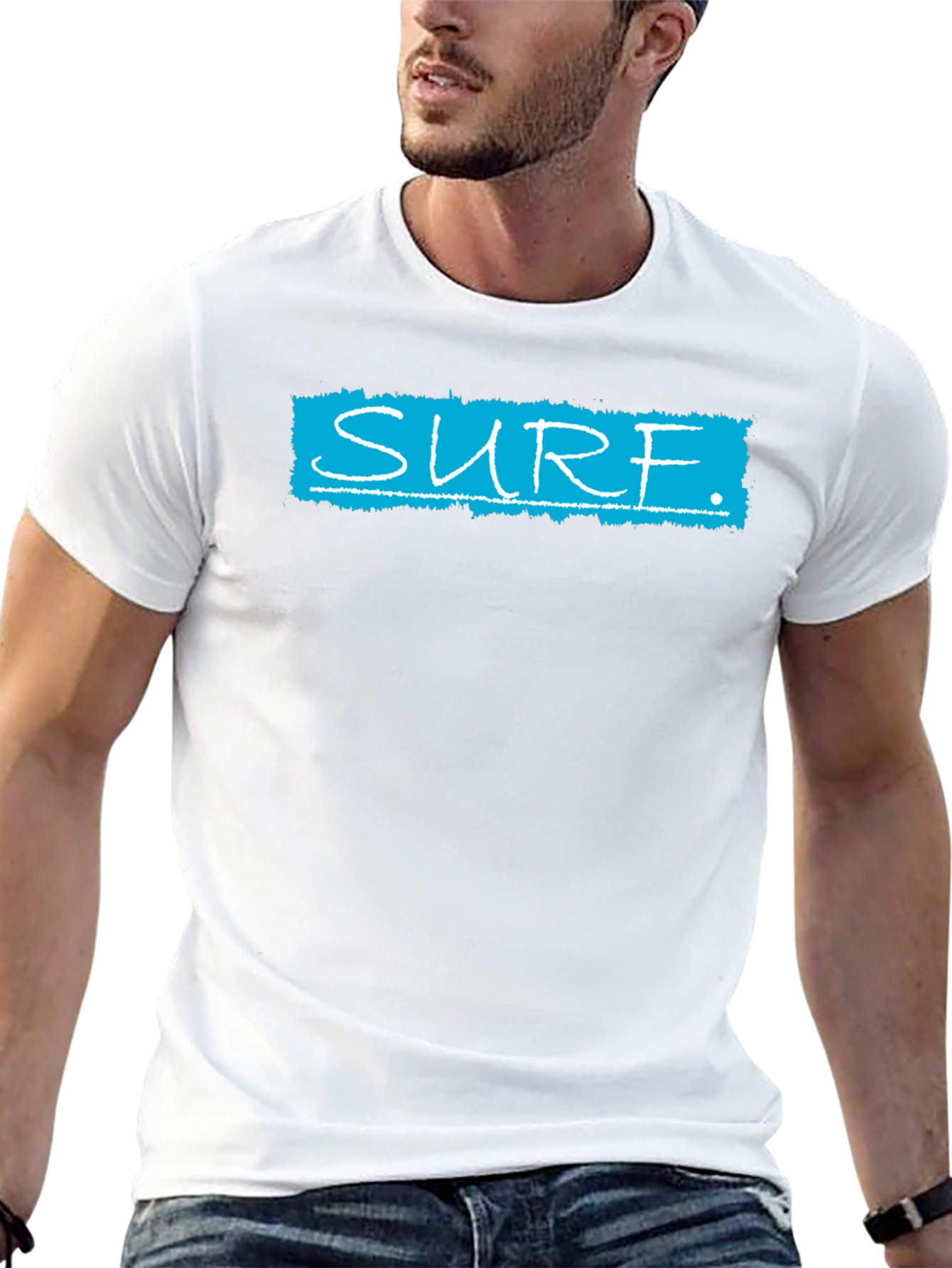 Surf Graphic T-Shirt - Black Cotton Tee