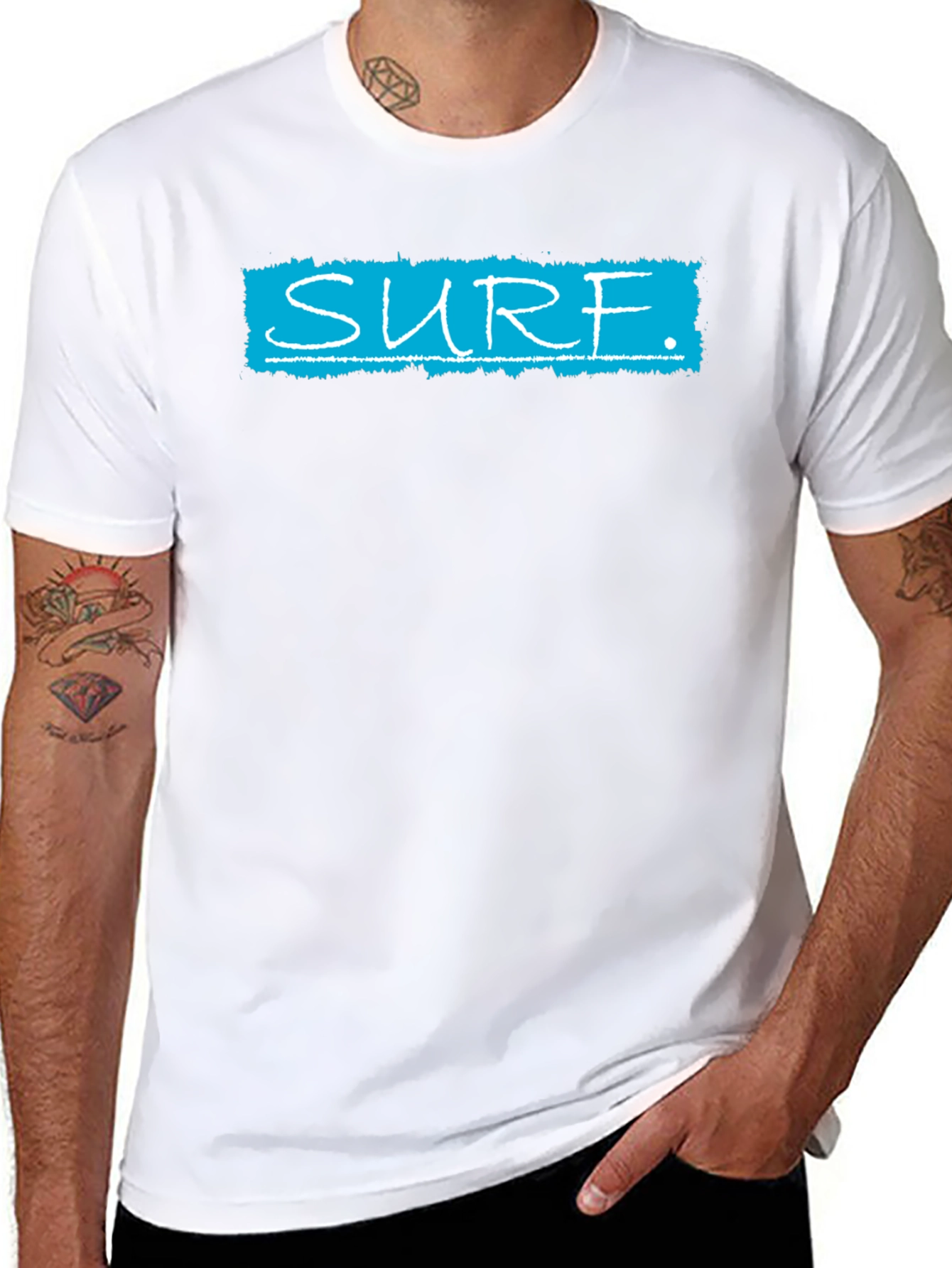 Surf Graphic T-Shirt - Black Cotton Tee
