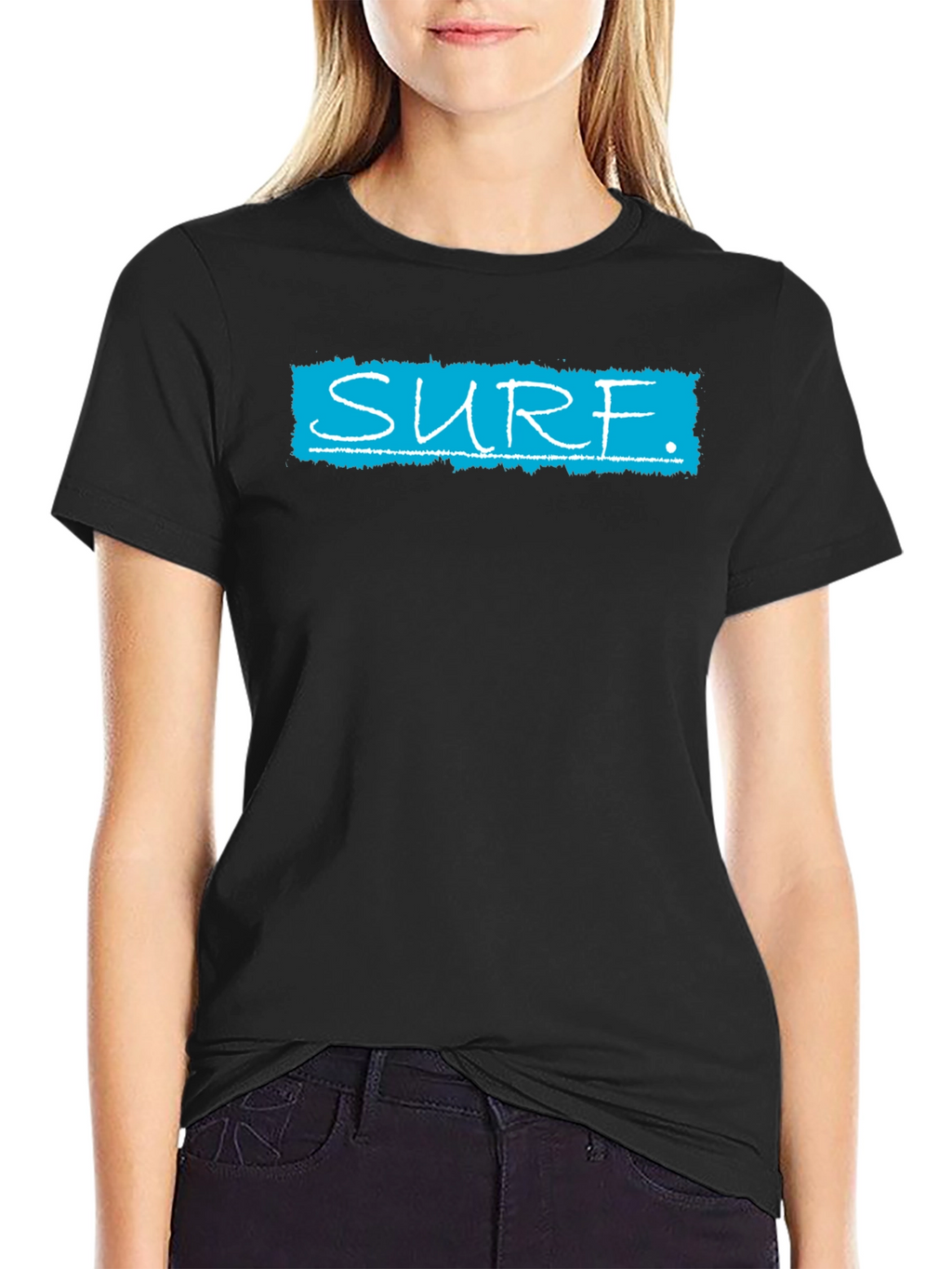 Surf Graphic T-Shirt - Black Cotton Tee