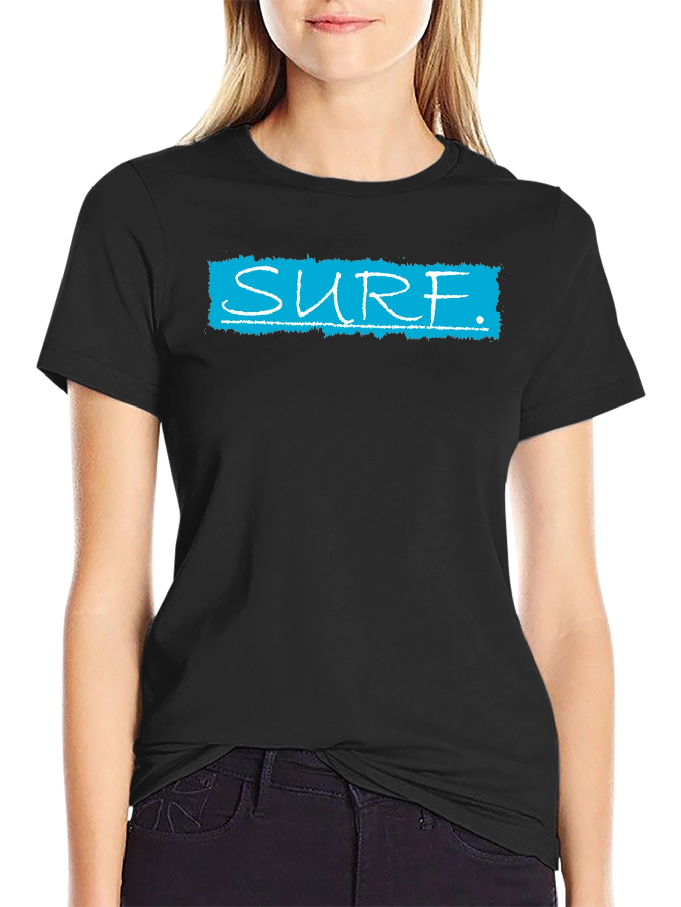 Surf Graphic T-Shirt - Black Cotton Tee