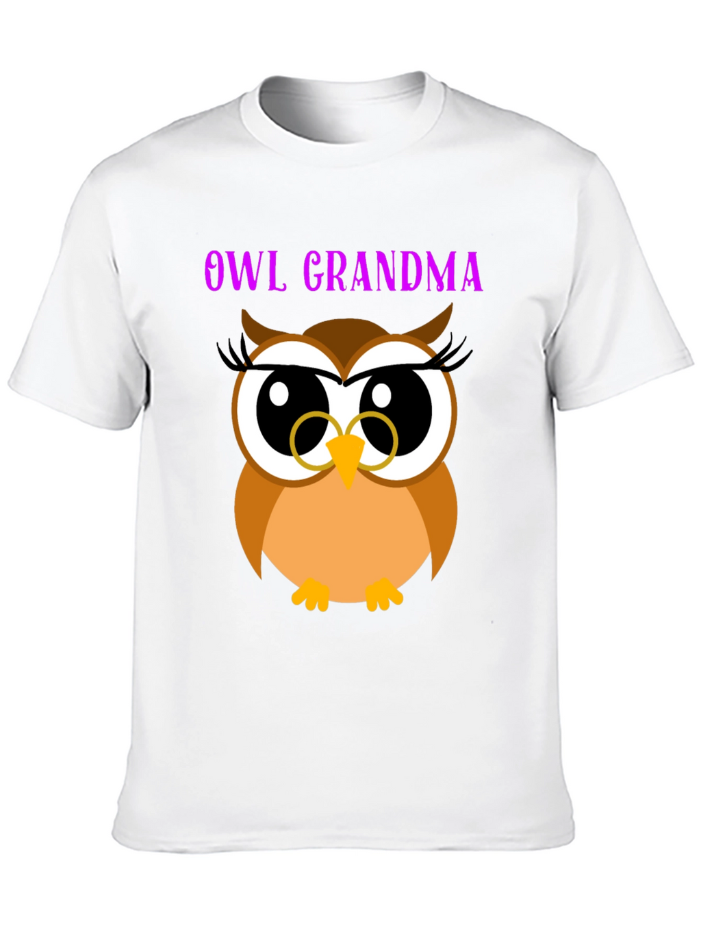 Owl Grandma Black T-Shirt