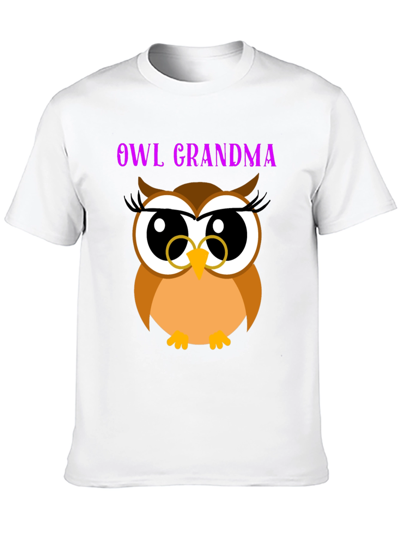 Owl Grandma Black T-Shirt
