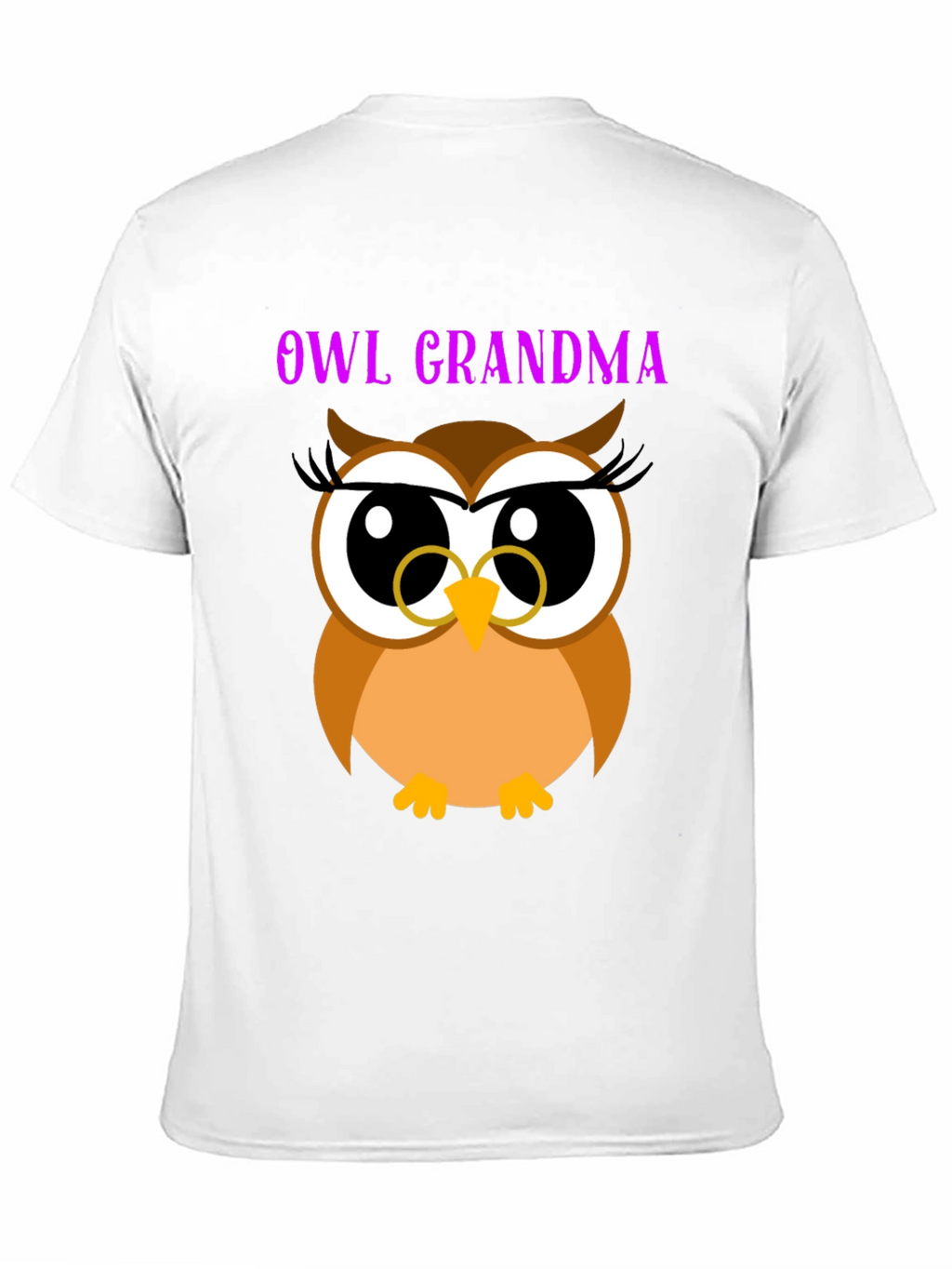 Owl Grandma Black T-Shirt