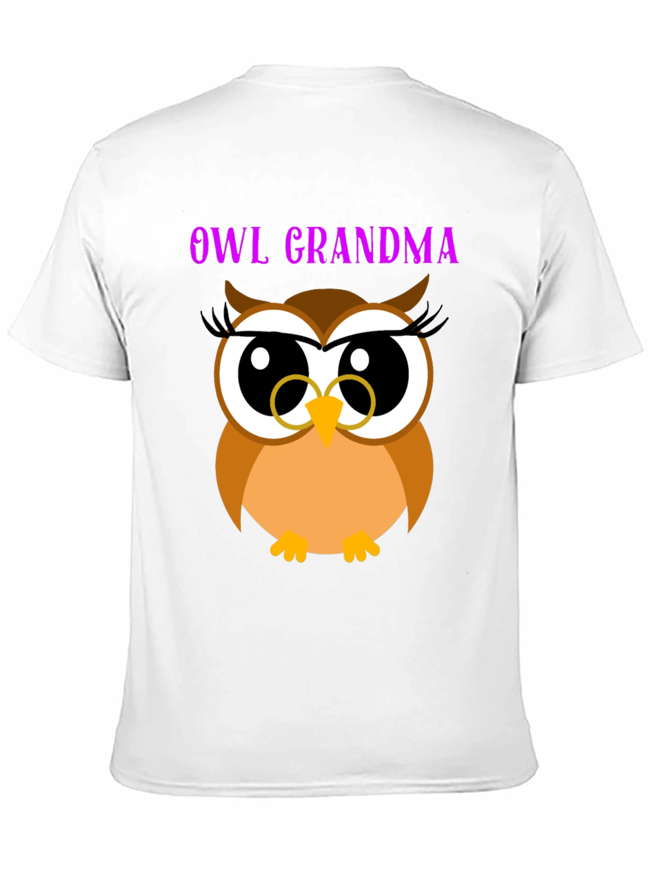 Owl Grandma Black T-Shirt