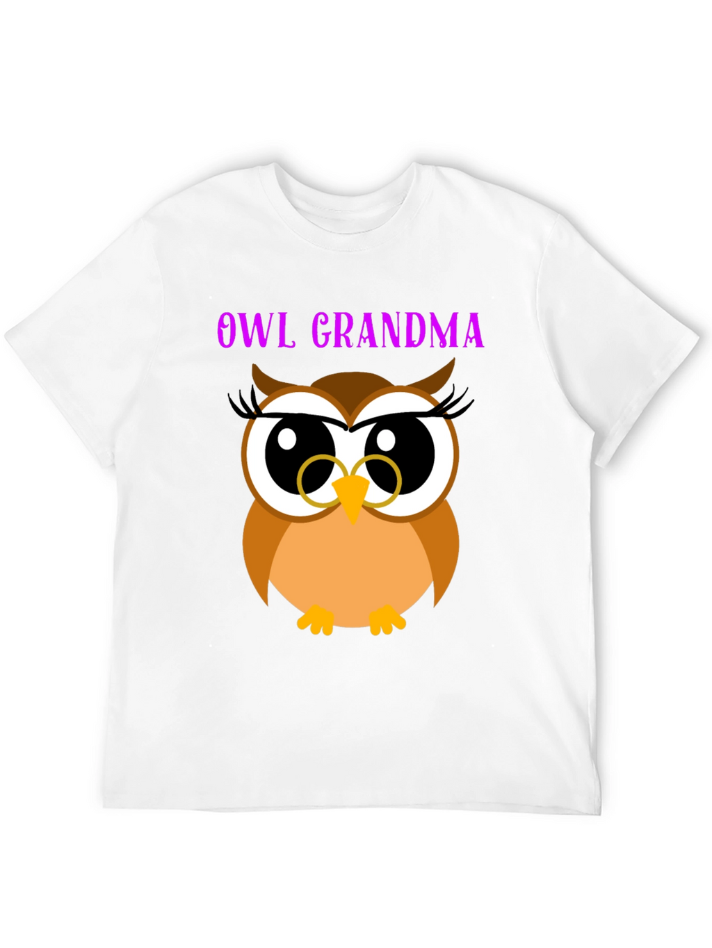 Owl Grandma Black T-Shirt
