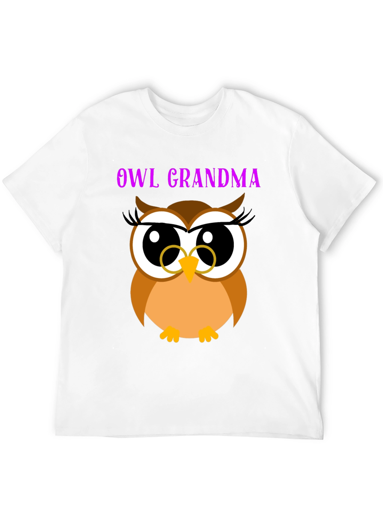 Owl Grandma Black T-Shirt