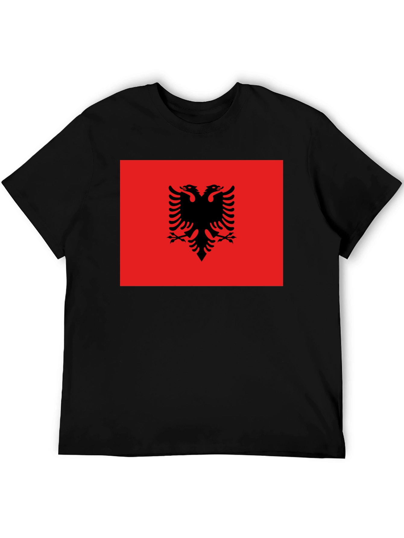 Albania Flag T-Shirt - Double Headed Eagle Design