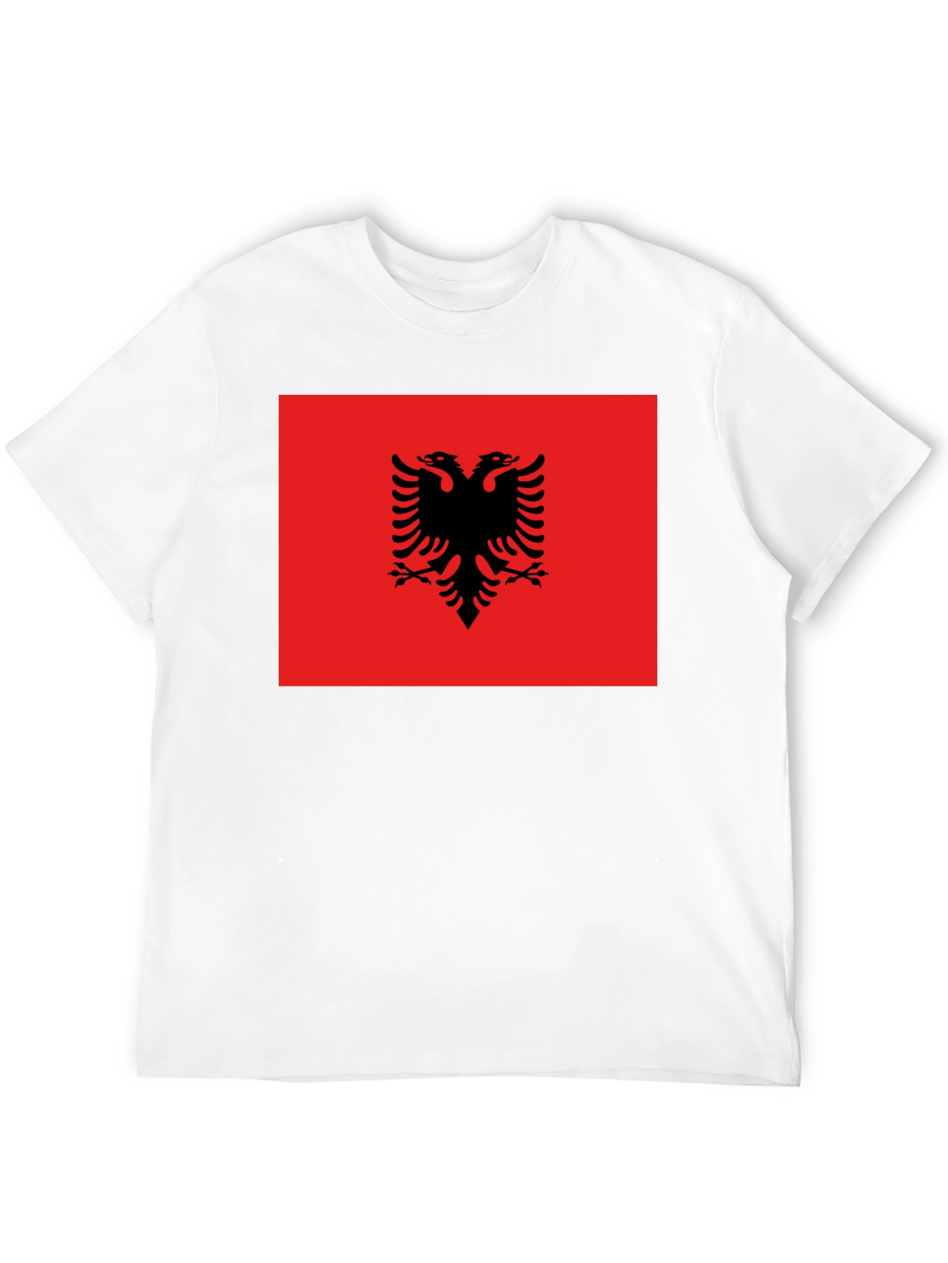 Albania Flag T-Shirt - Double Headed Eagle Design