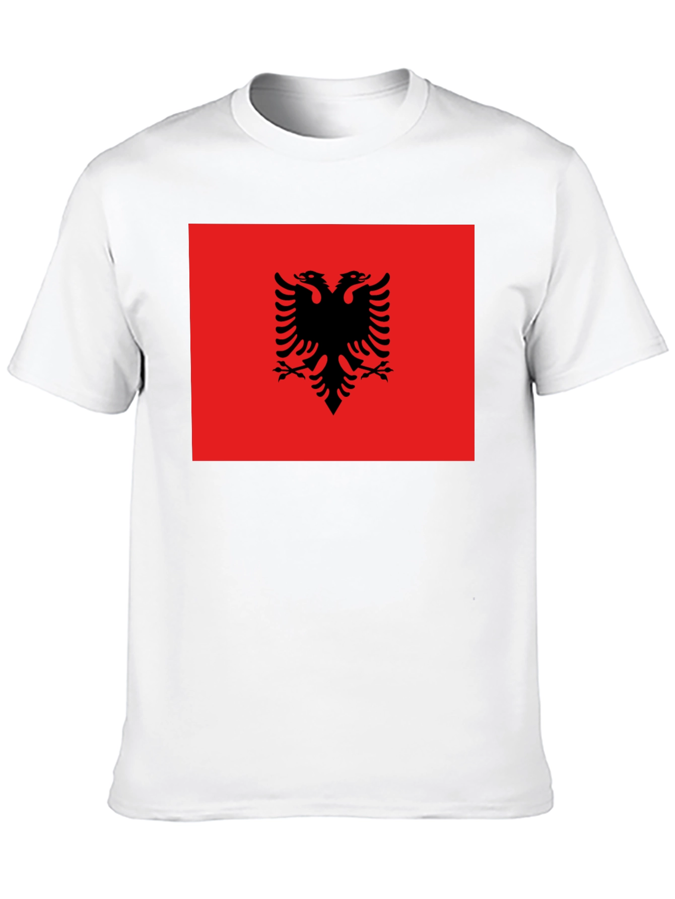 Albania Flag T-Shirt - Double Headed Eagle Design