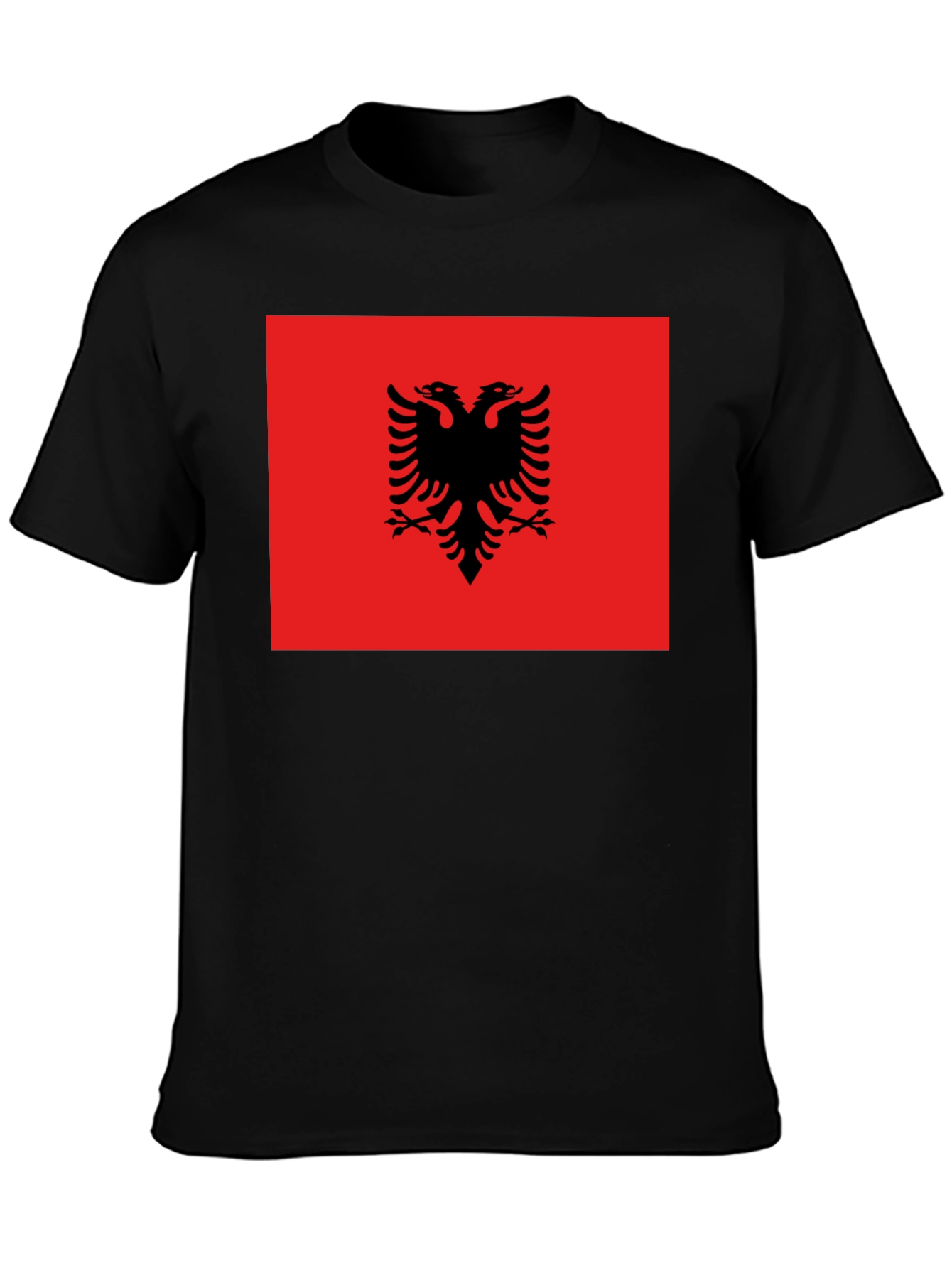 Albania Flag T-Shirt - Double Headed Eagle Design