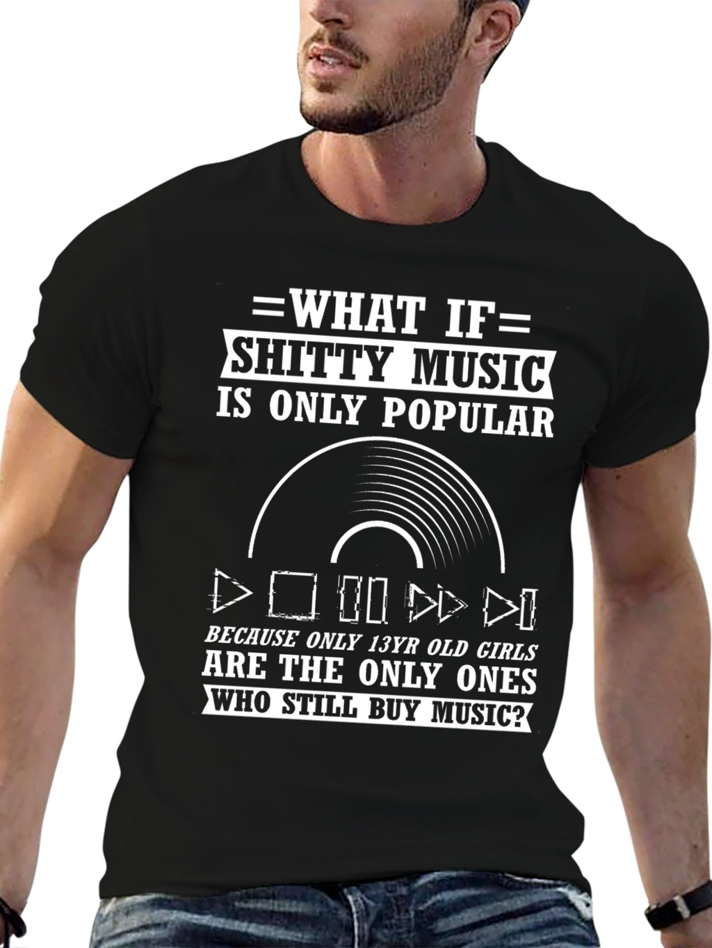 Funny Music Lover T-Shirt - Shitty Music Graphic Tee