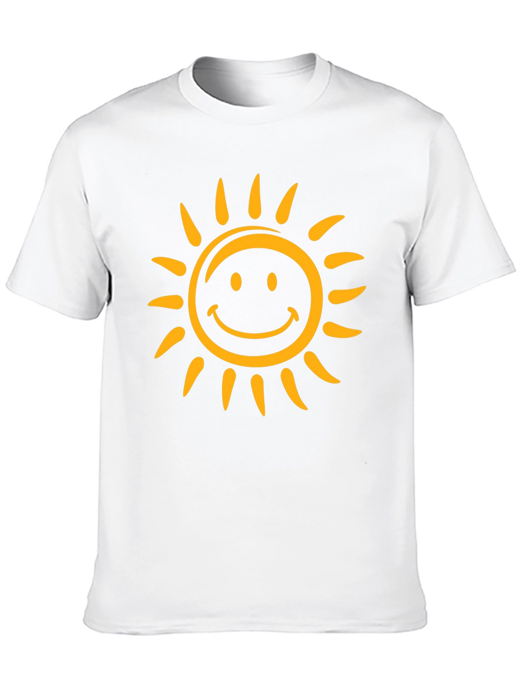 Smiling Sun Graphic Tee - Black Cotton Comfort