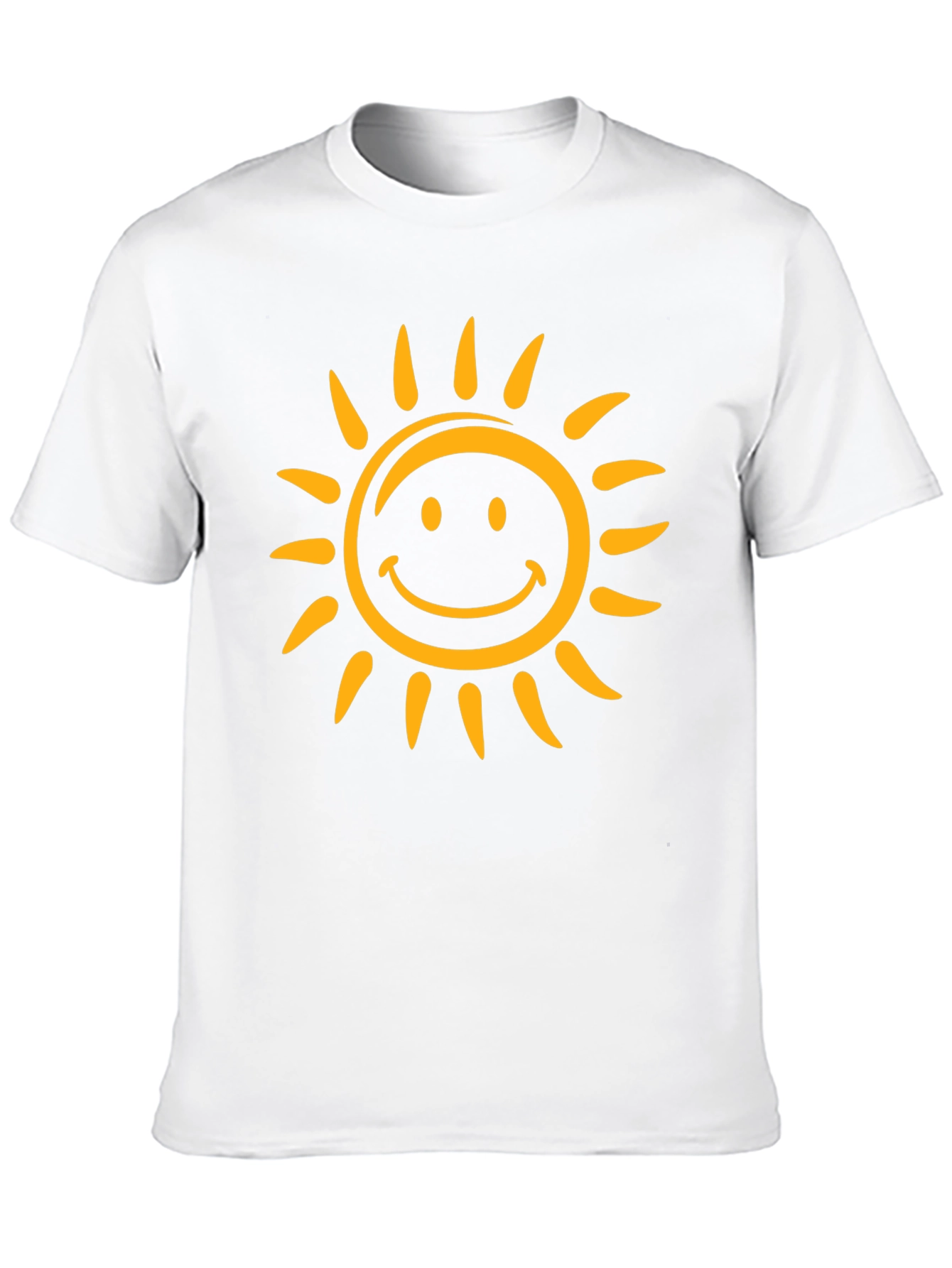 Smiling Sun Graphic Tee - Black Cotton Comfort