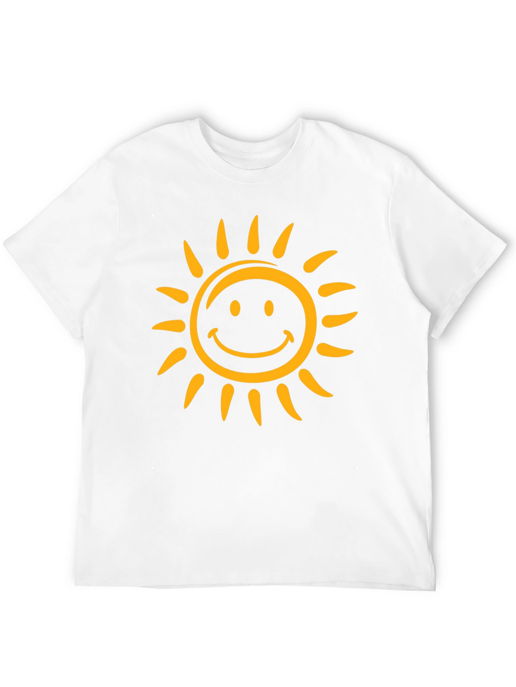Smiling Sun Graphic Tee - Black Cotton Comfort