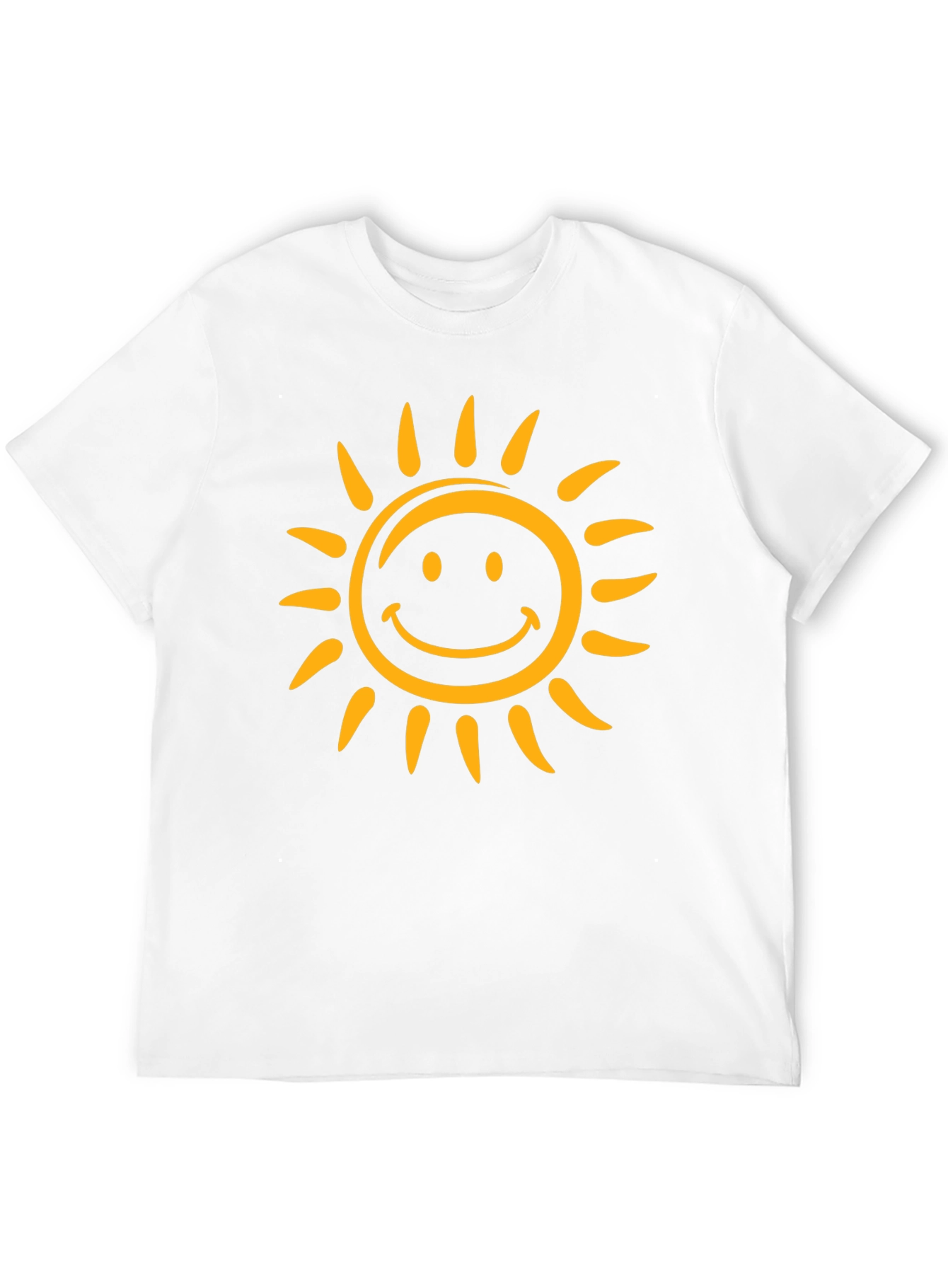 Smiling Sun Graphic Tee - Black Cotton Comfort