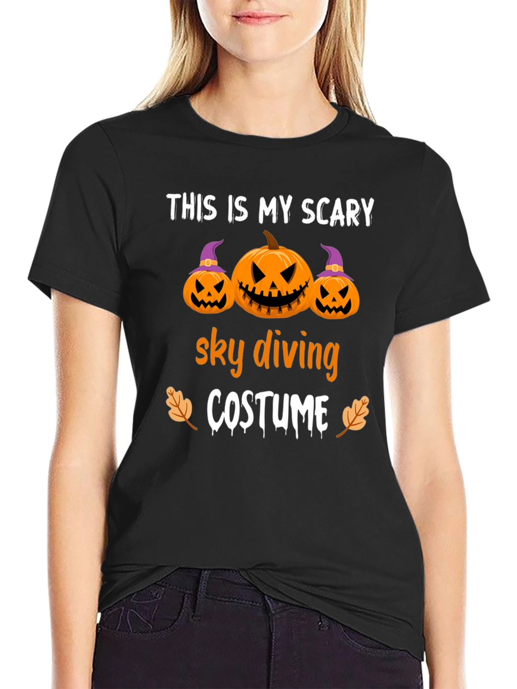 Scary Sky Diving Costume Graphic Tee