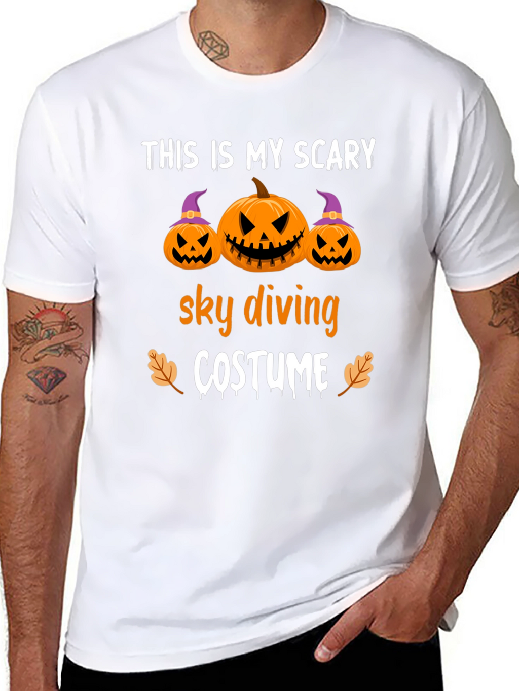 Scary Sky Diving Costume Graphic Tee