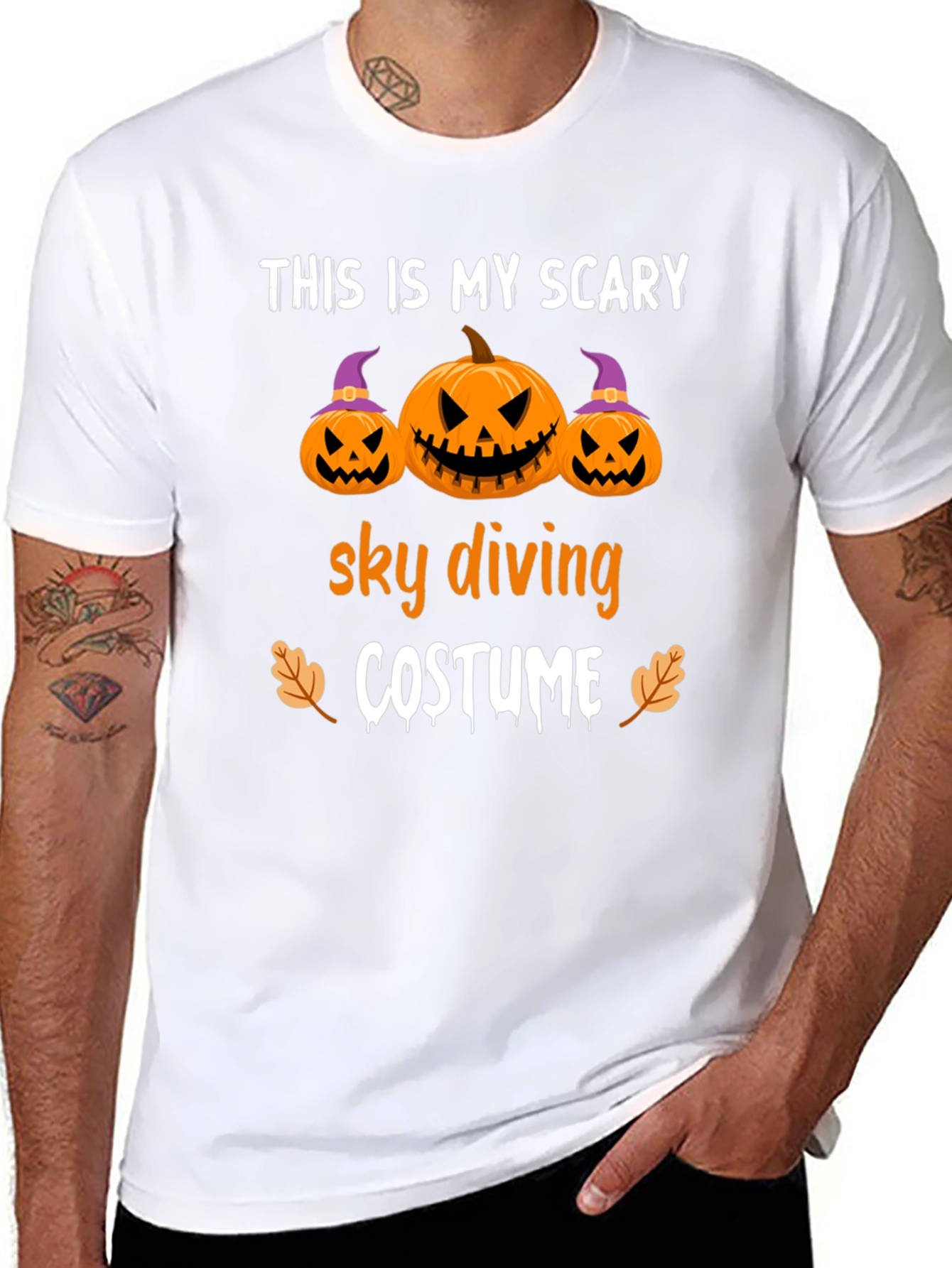 Scary Sky Diving Costume Graphic Tee