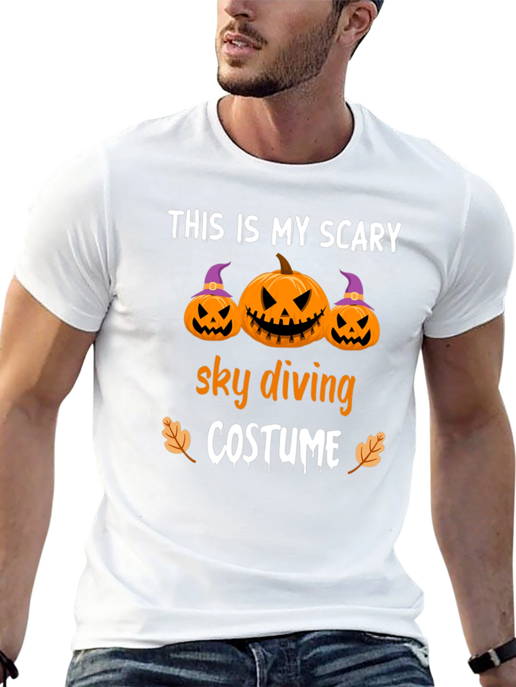 Scary Sky Diving Costume Graphic Tee