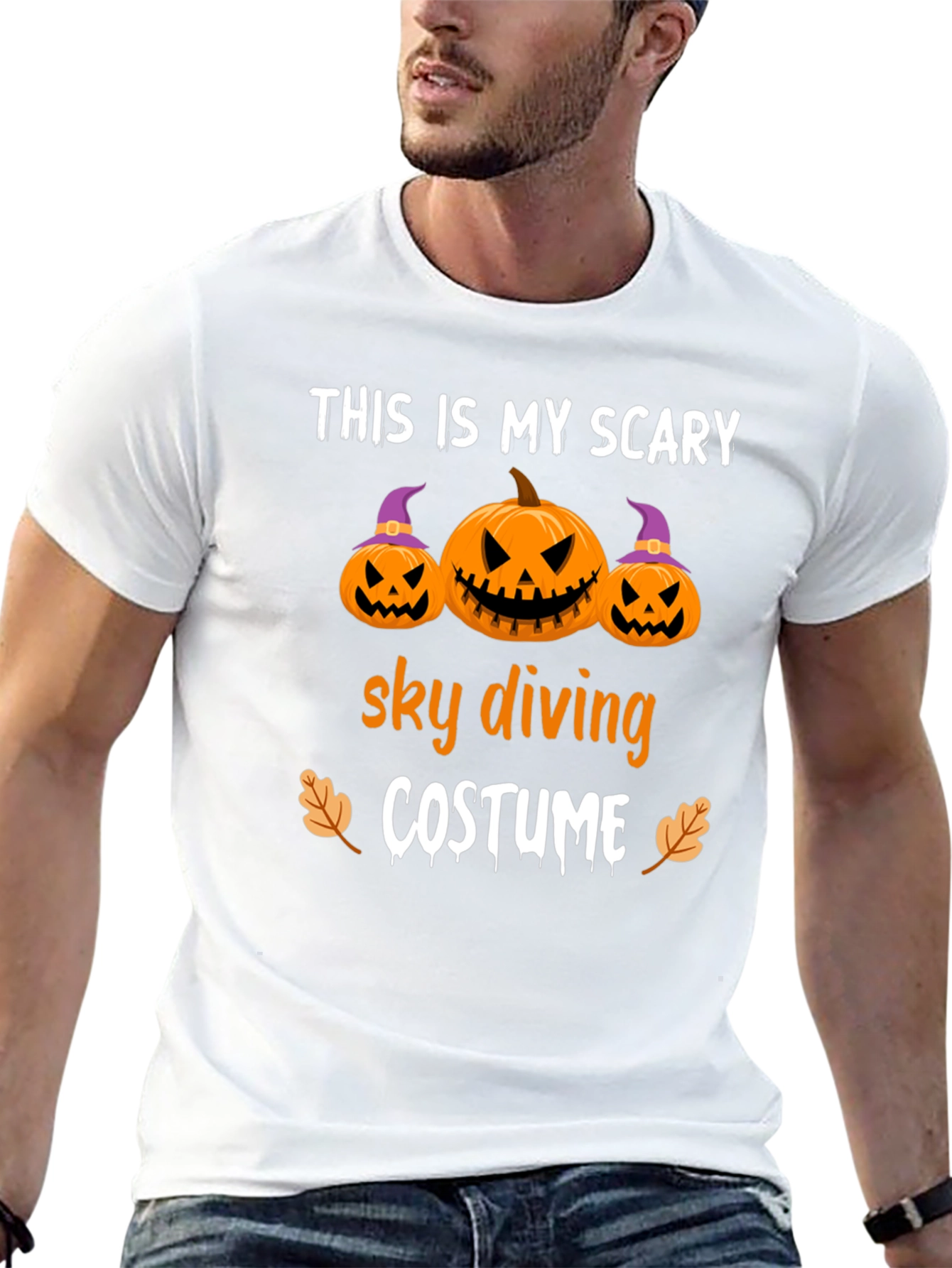 Scary Sky Diving Costume Graphic Tee