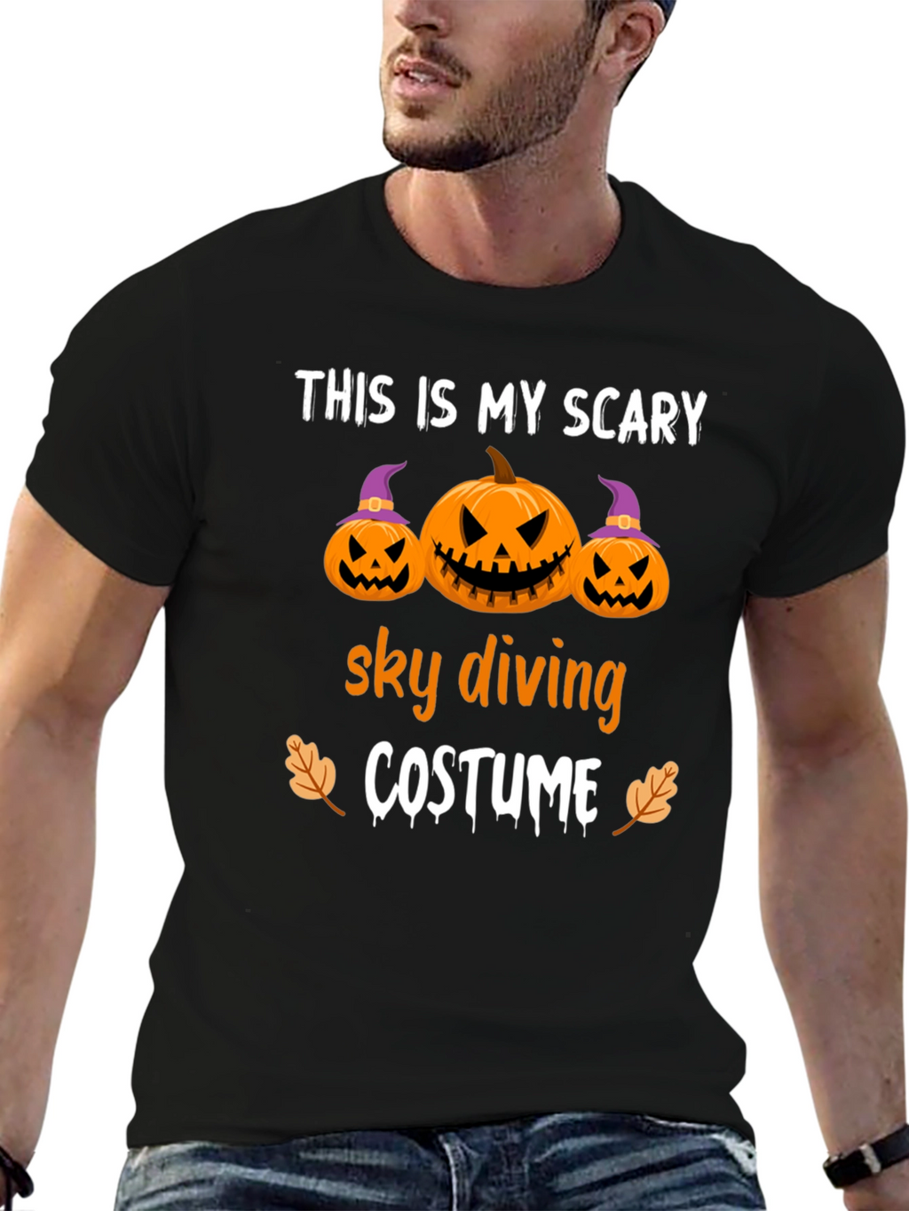 Scary Sky Diving Costume Graphic Tee