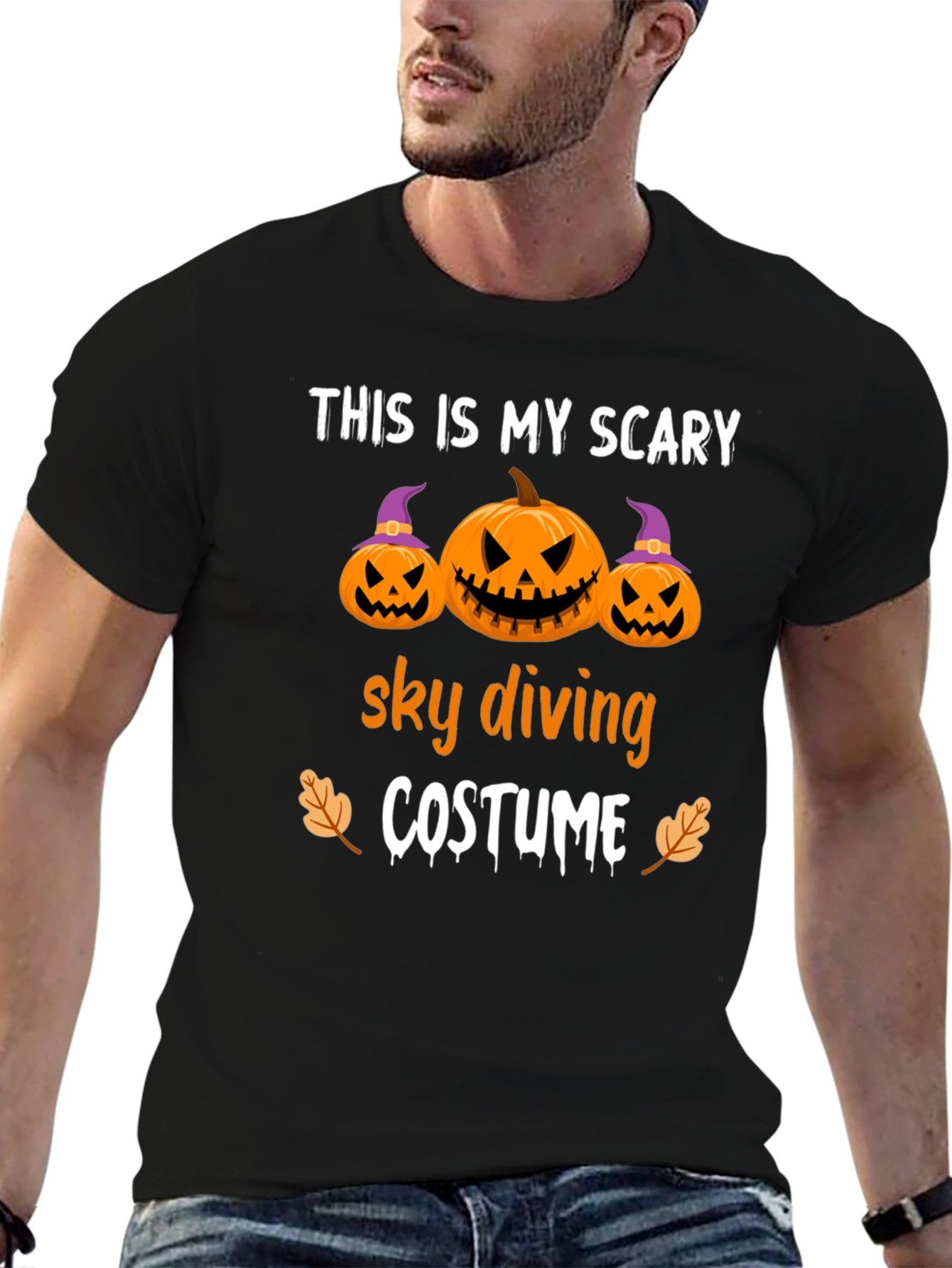 Scary Sky Diving Costume Graphic Tee