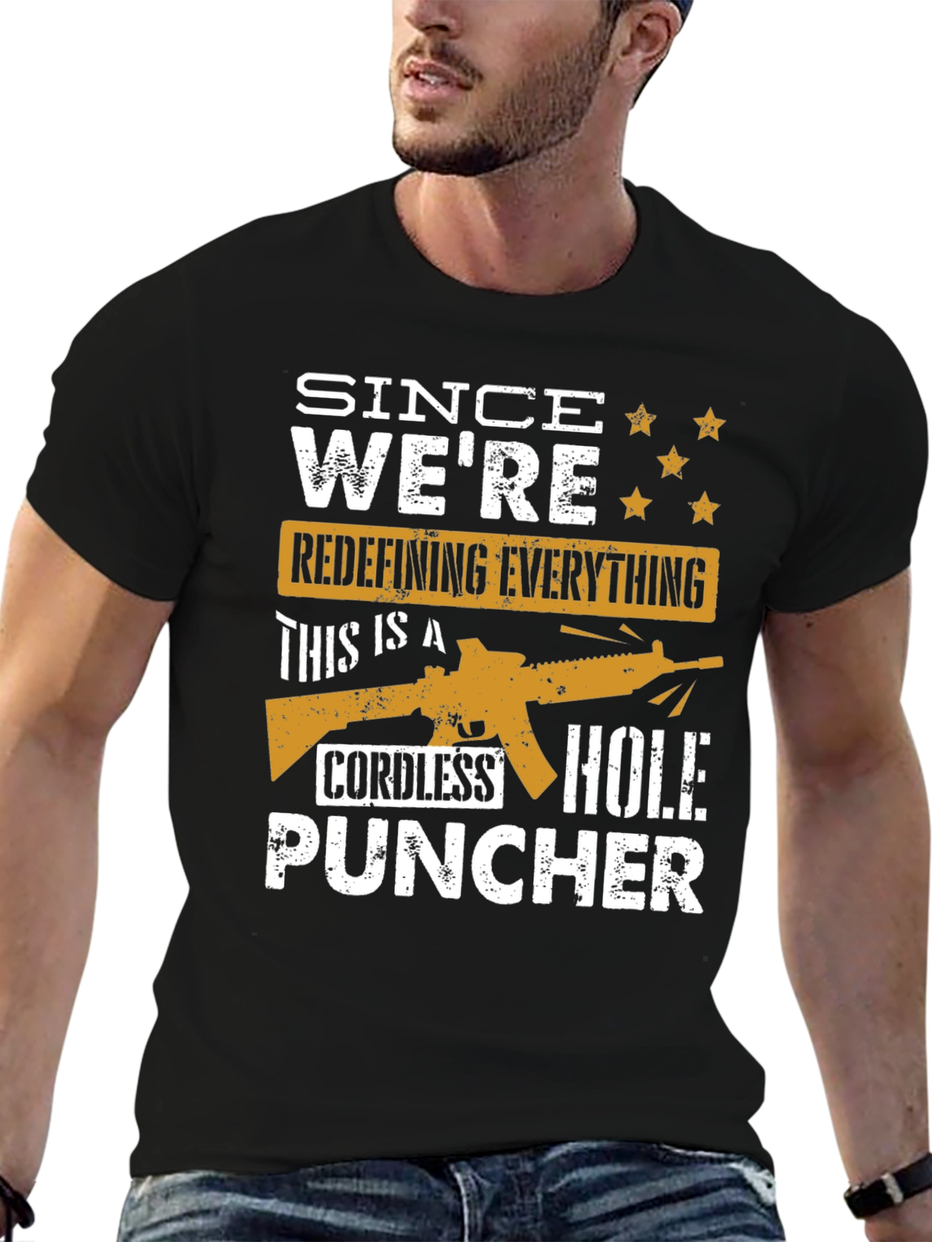 Cordless Hole Puncher Graphic Tee - Since Were Redefining Everything