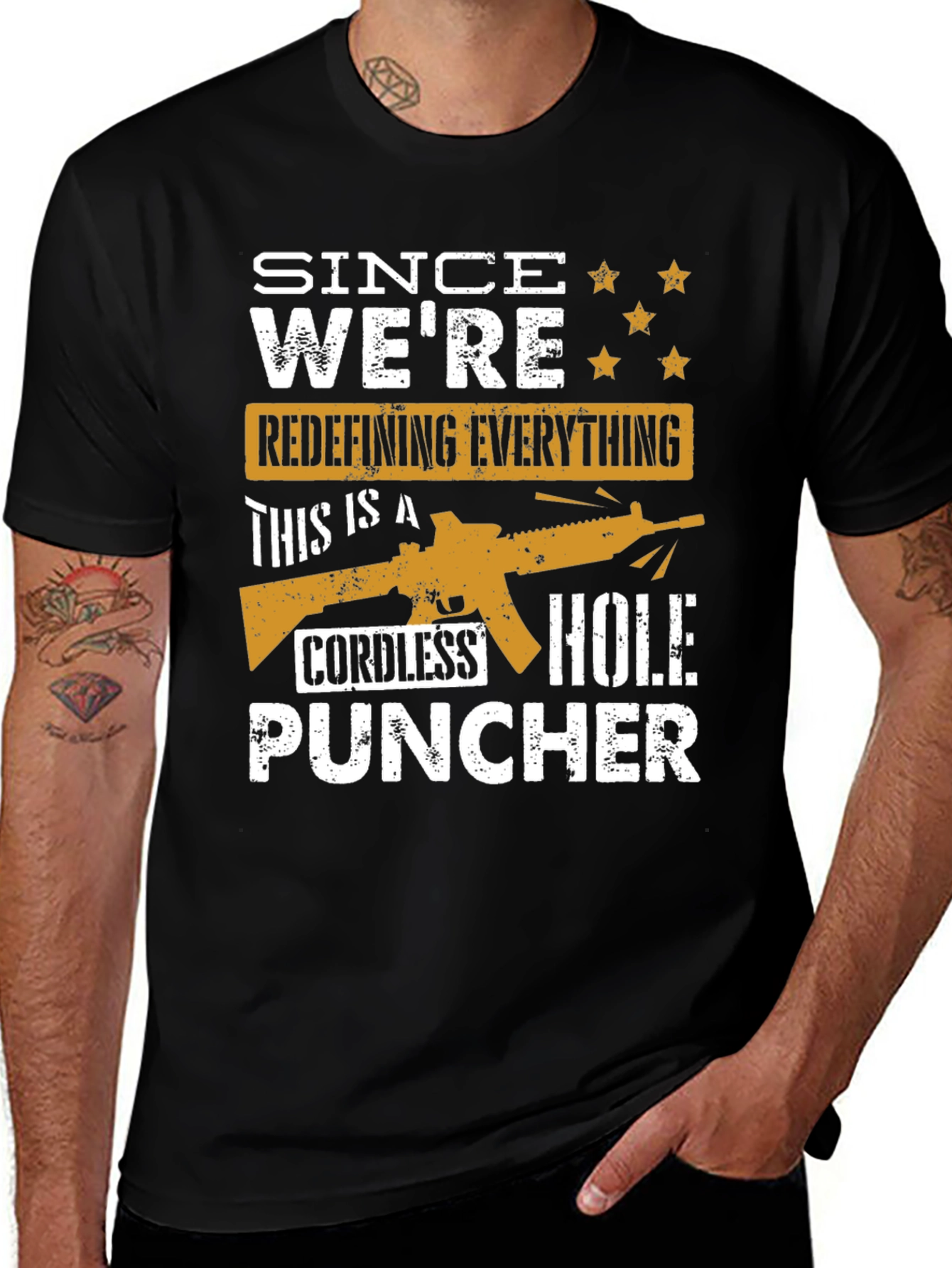 Cordless Hole Puncher Graphic Tee - Since Were Redefining Everything