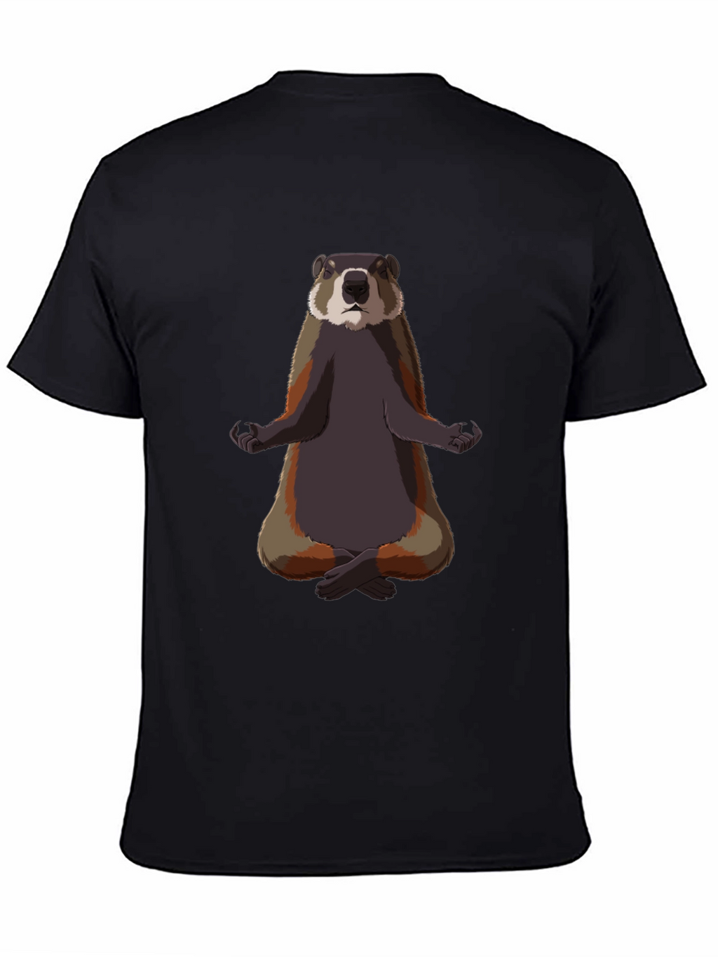 Meditating Marmot Graphic Tee - Zen Animal T-Shirt