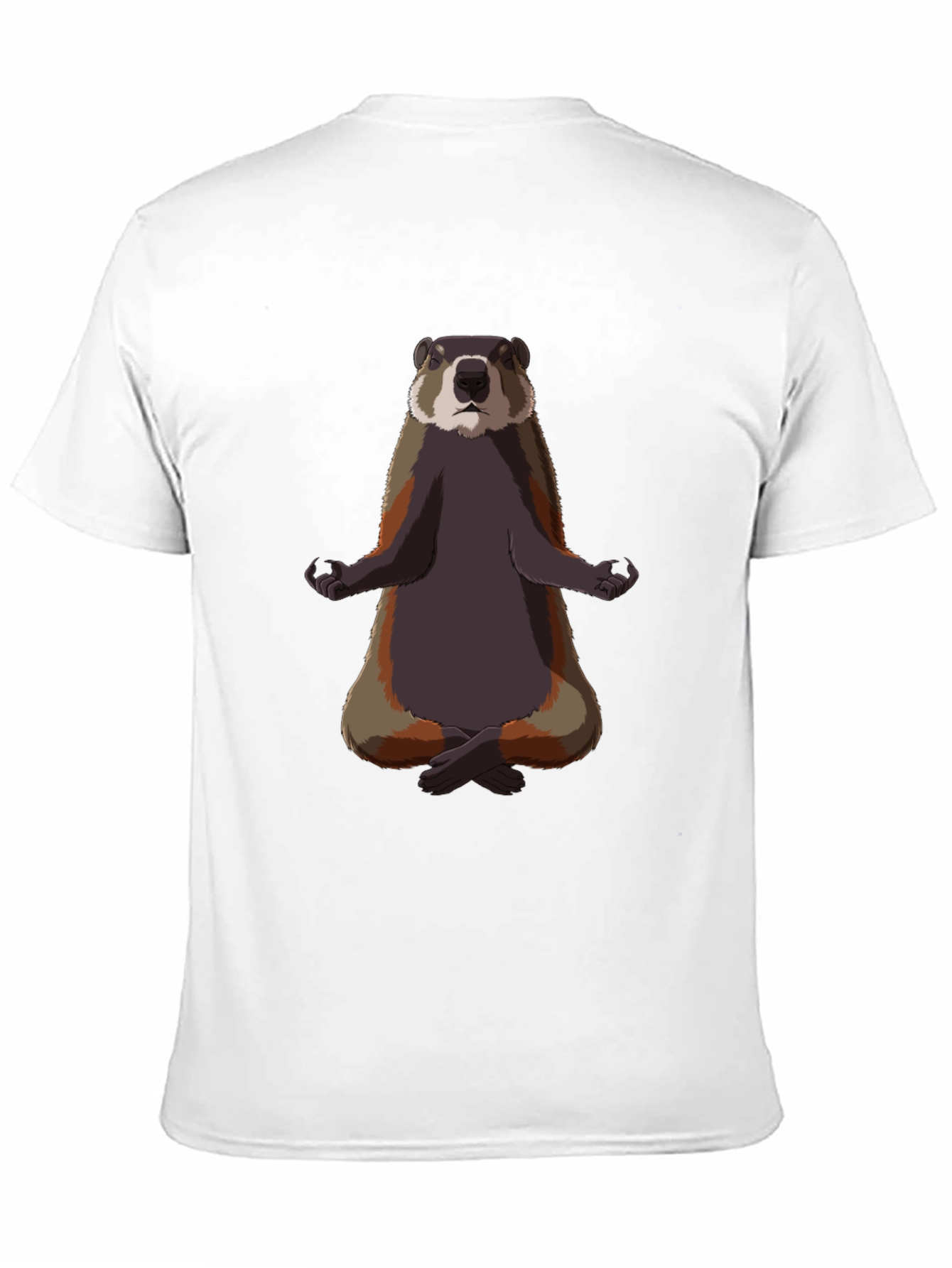 Meditating Marmot Graphic Tee - Zen Animal T-Shirt