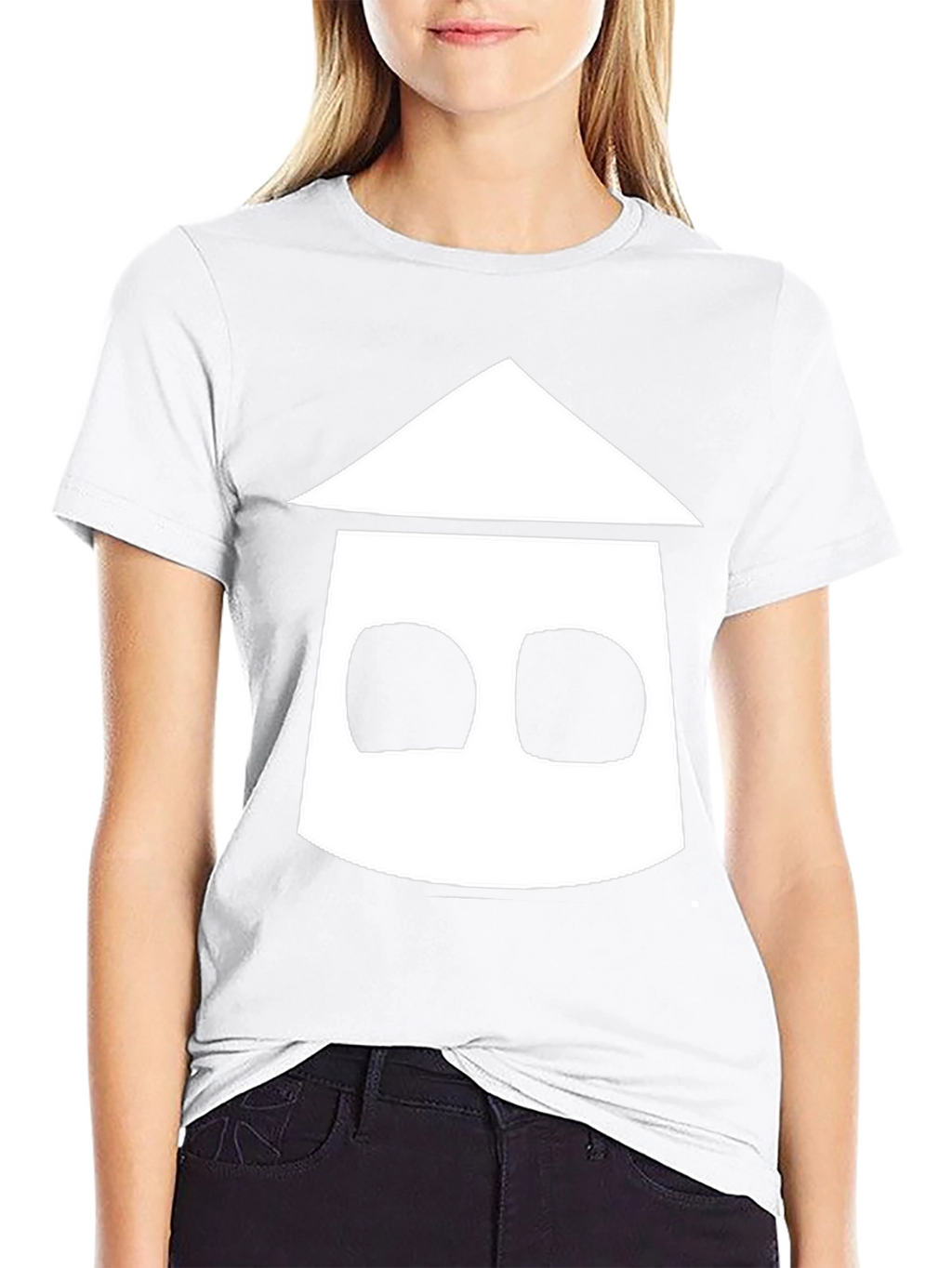 Geometric House Graphic Black T-Shirt