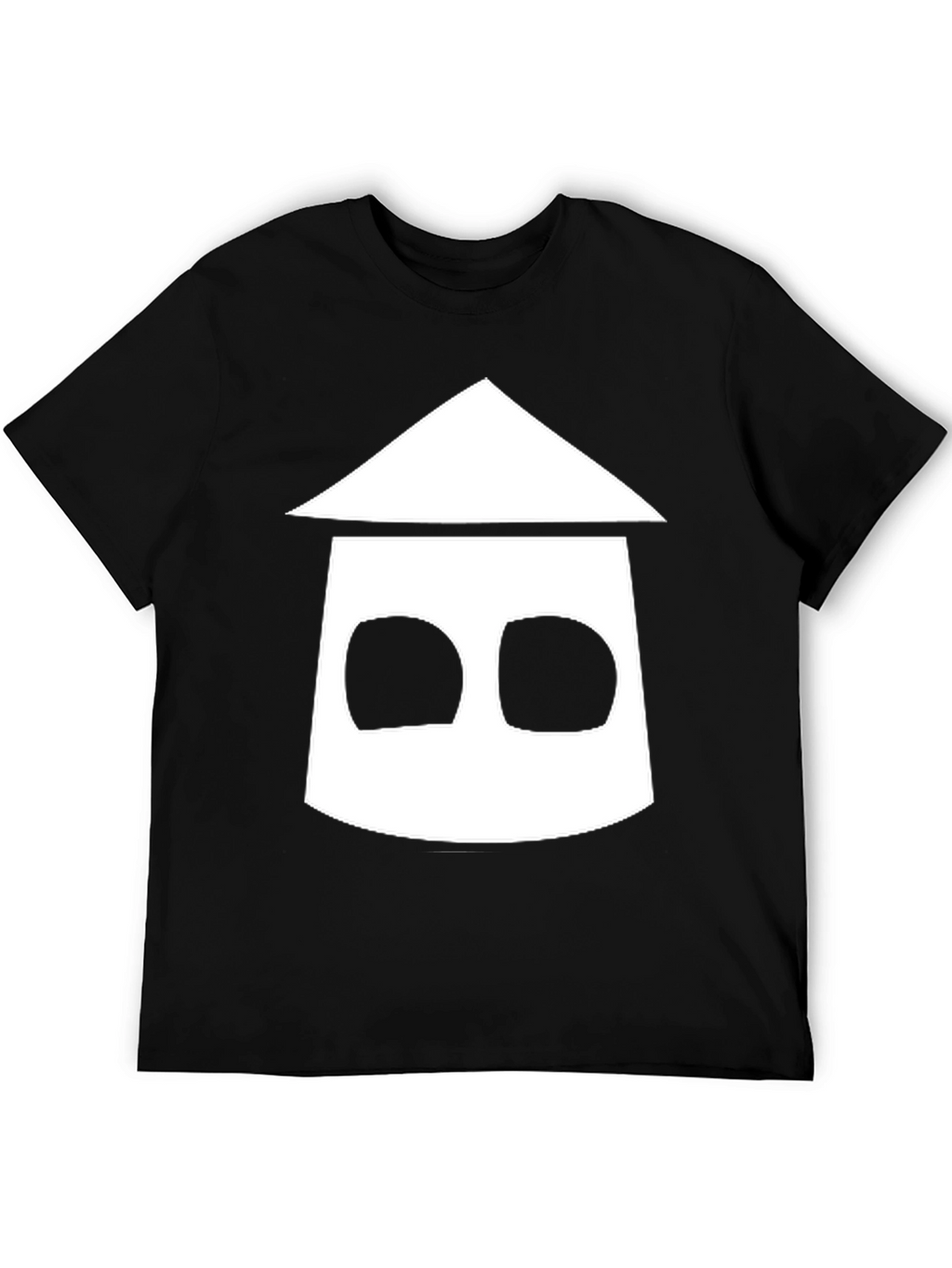 Geometric House Graphic Black T-Shirt