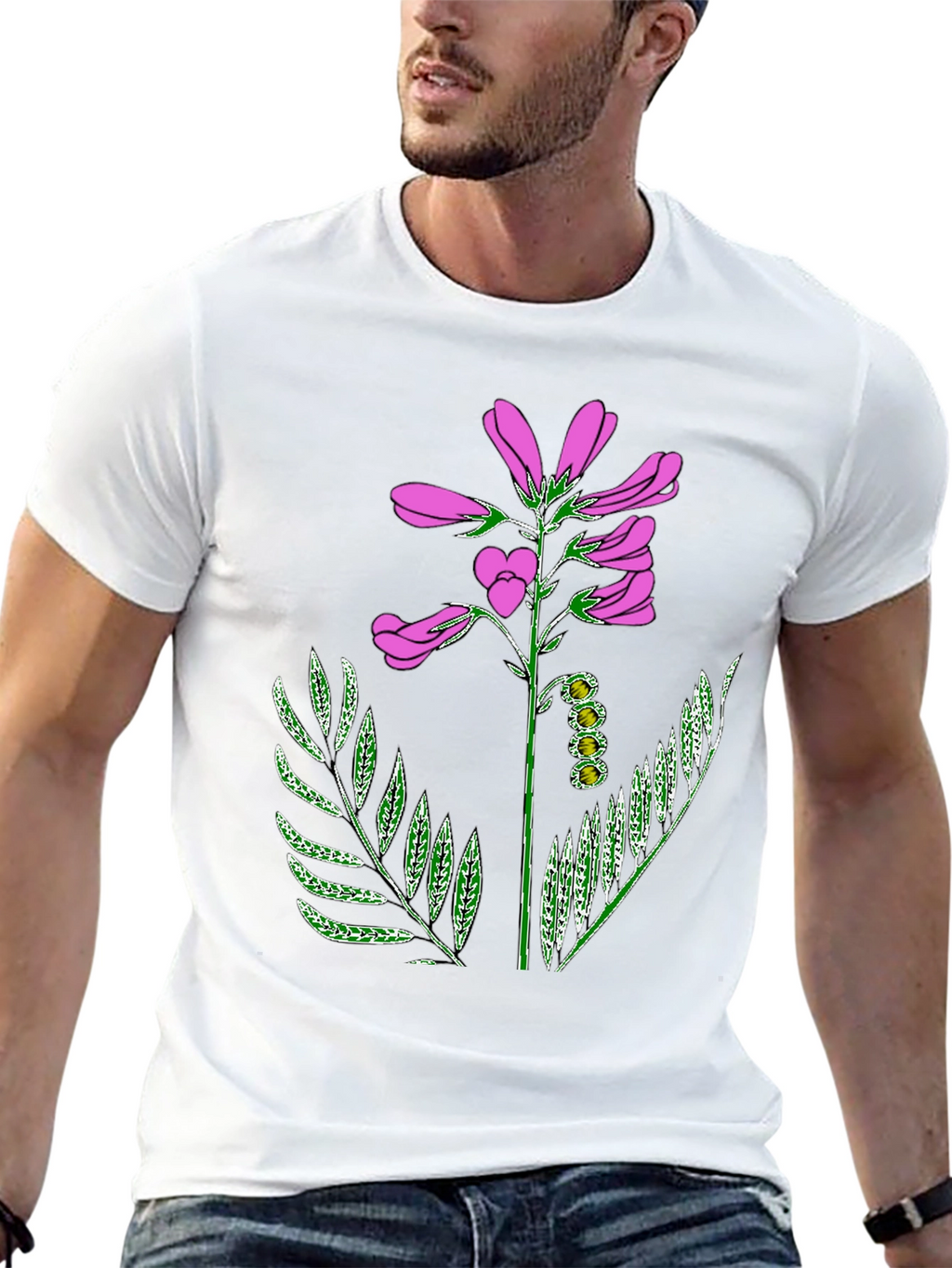 Floral Graphic T-Shirt - Black