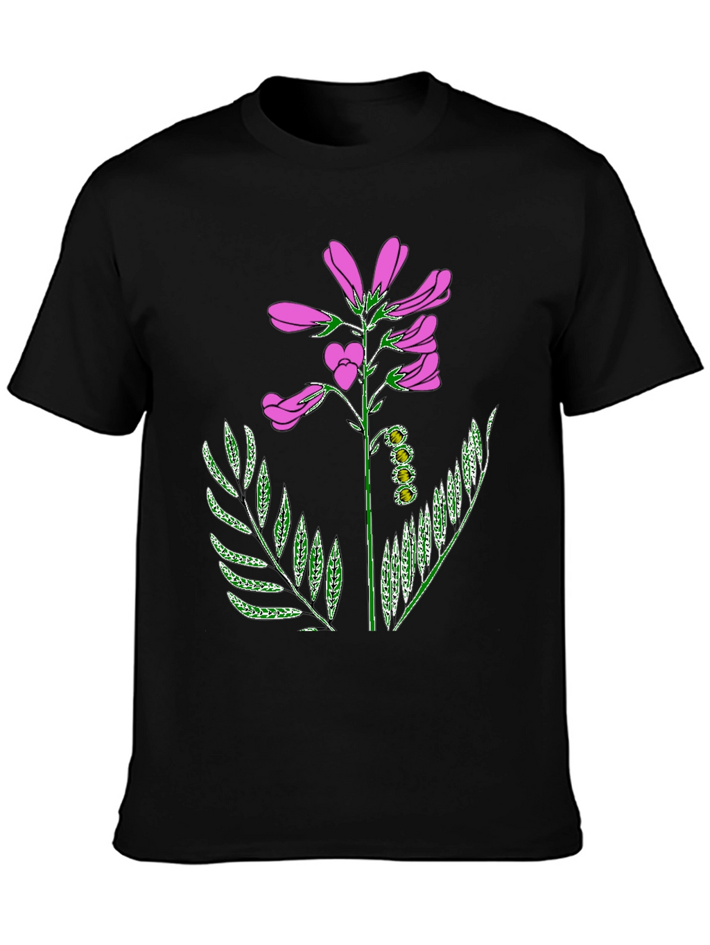 Floral Graphic T-Shirt - Black