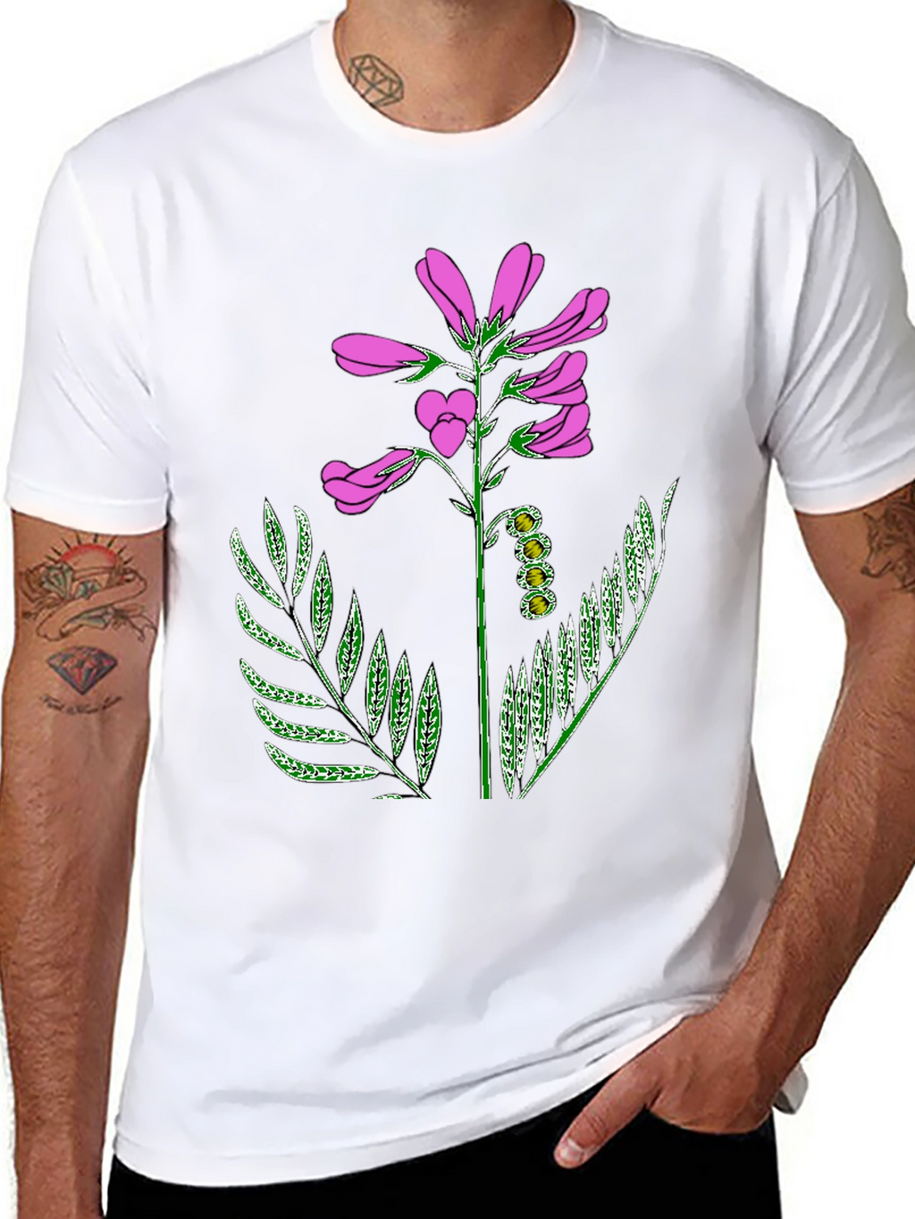 Floral Graphic T-Shirt - Black