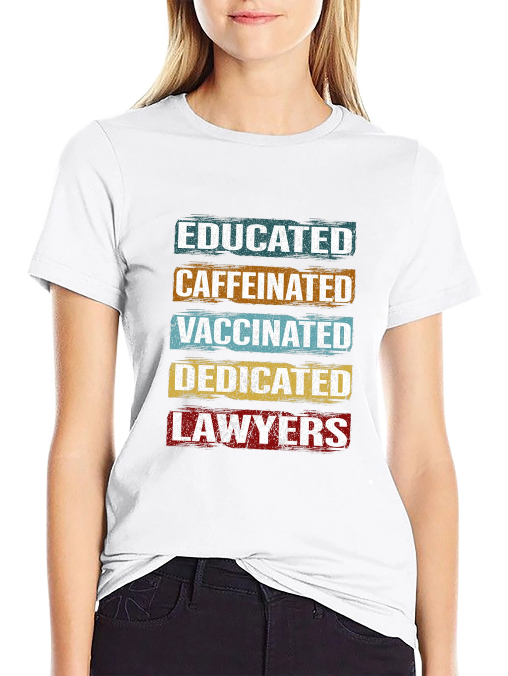 Educated Caffeinated Vaccinated Lawyers T-Shirt