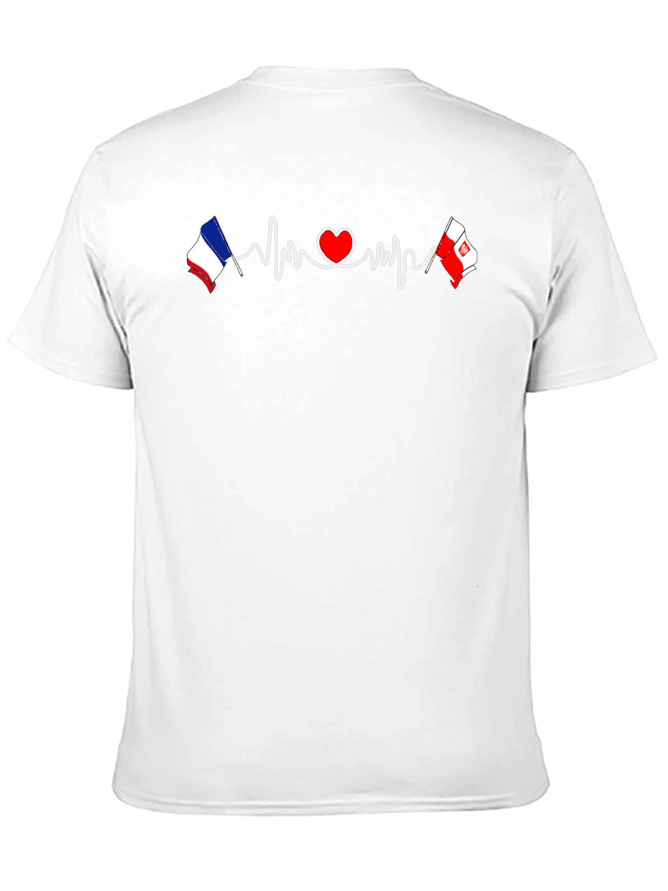 Heartbeat France Poland Love Graphic Tee