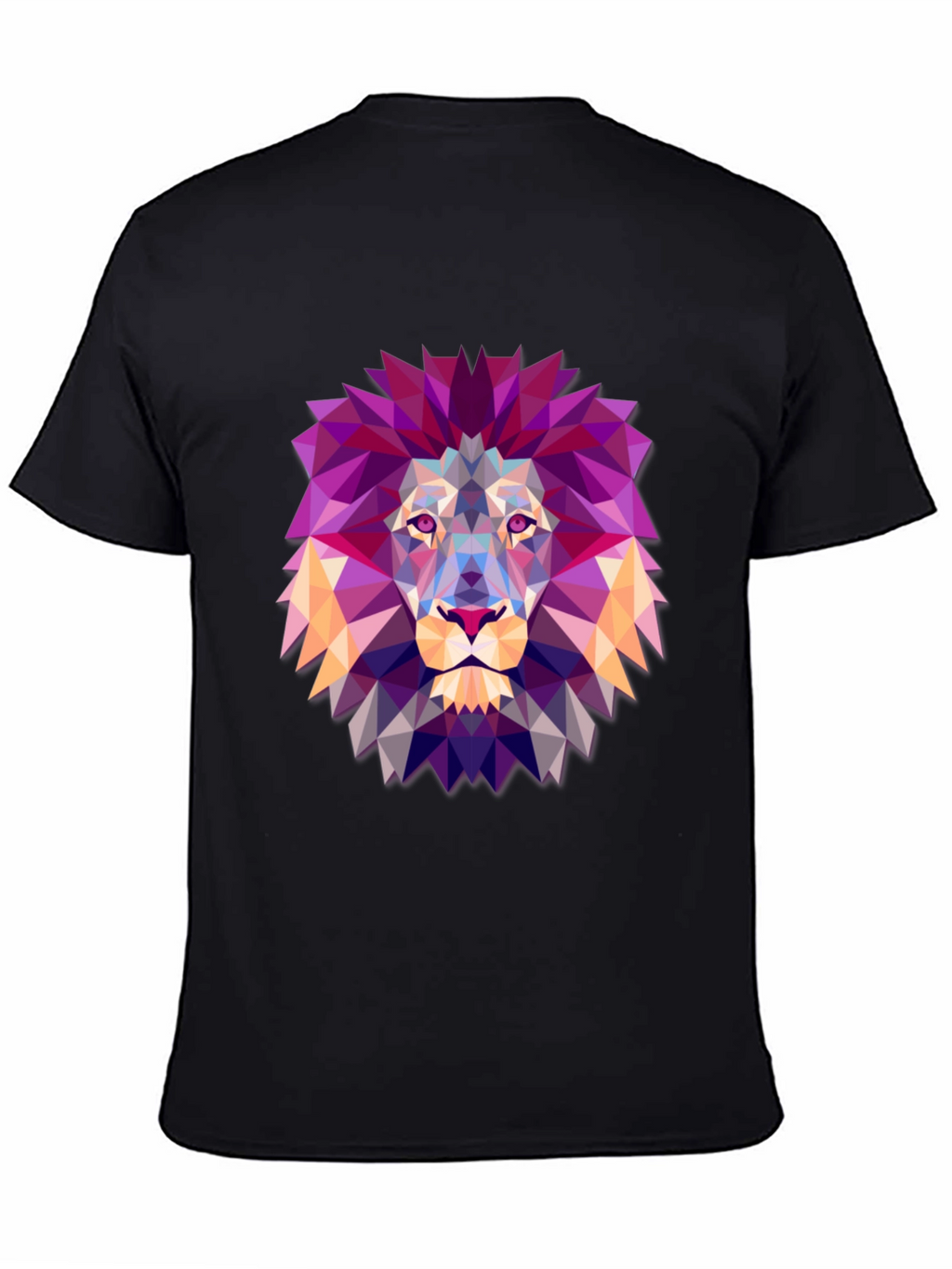 Geometric Lion Graphic Tee - Modern Art Shirt