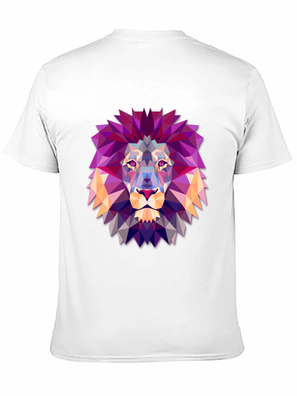 Geometric Lion Graphic Tee - Modern Art Shirt