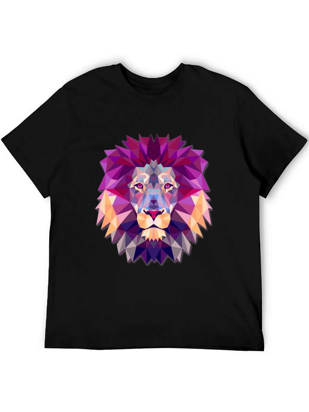 Geometric Lion Graphic Tee - Modern Art Shirt