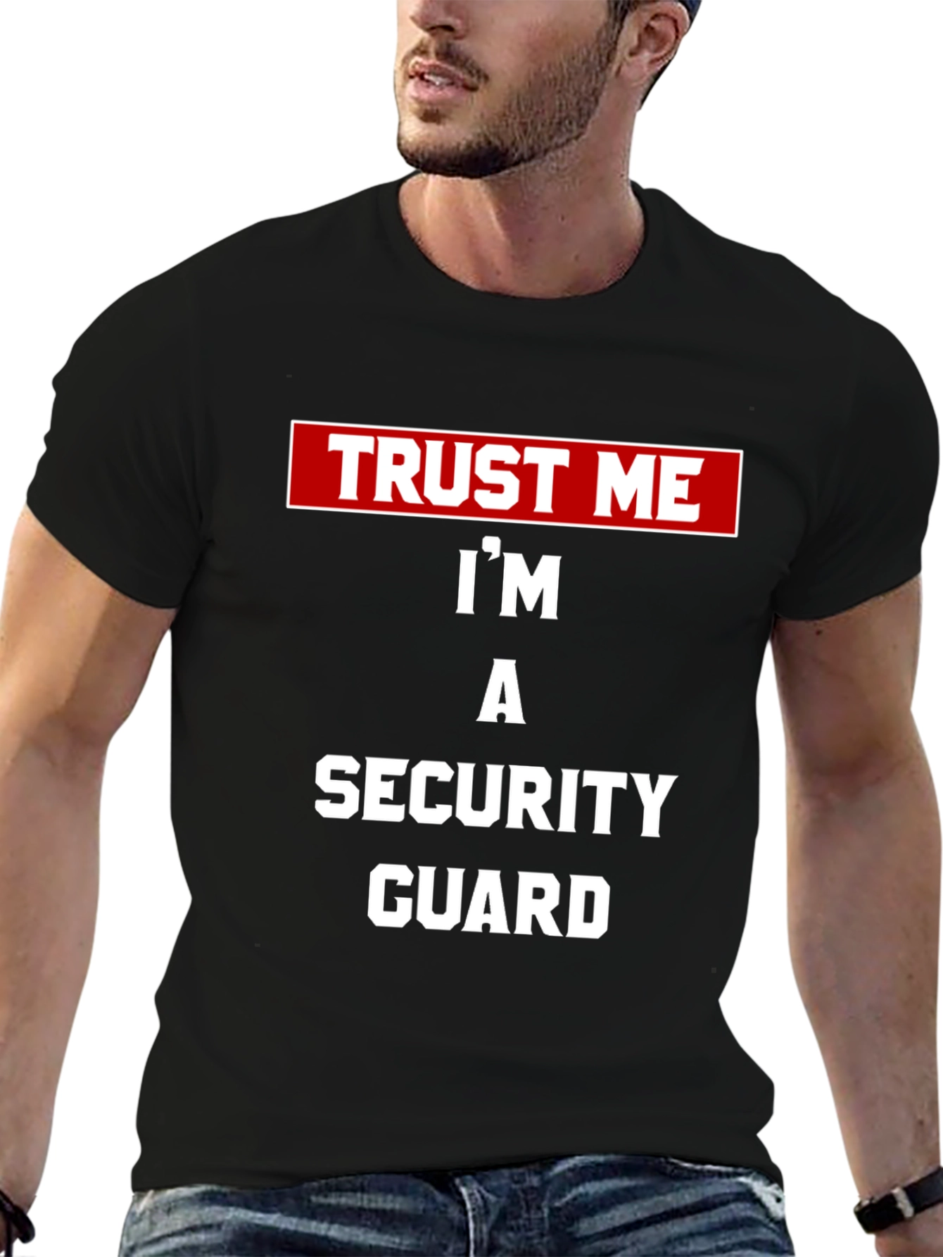 Trust Me Security Guard Tee - Black Novelty T-Shirt