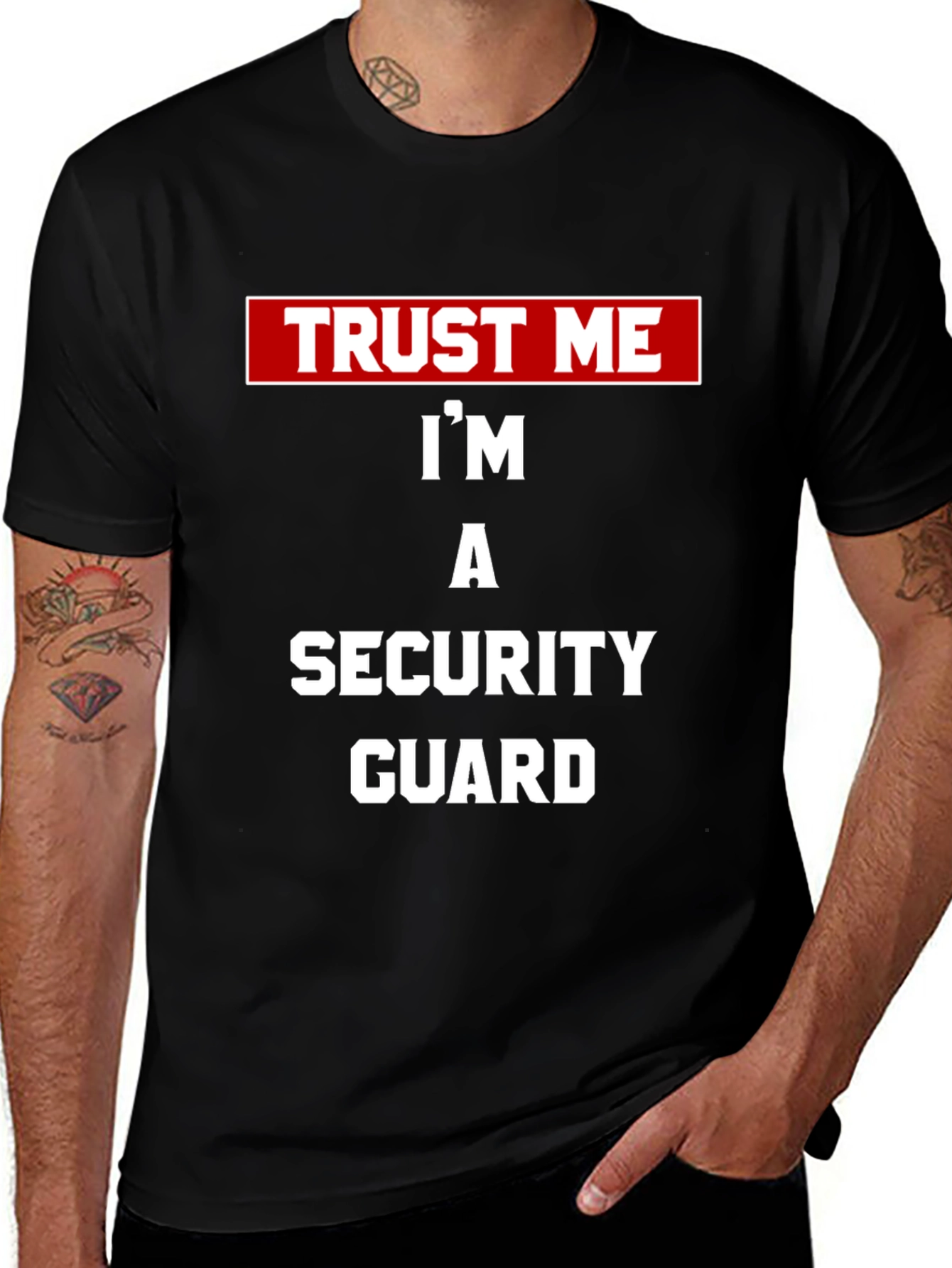 Trust Me Security Guard Tee - Black Novelty T-Shirt