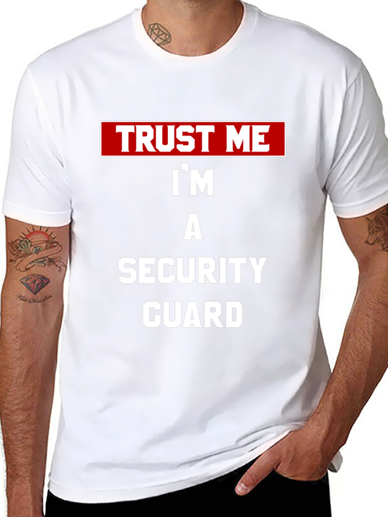 Trust Me Security Guard Tee - Black Novelty T-Shirt