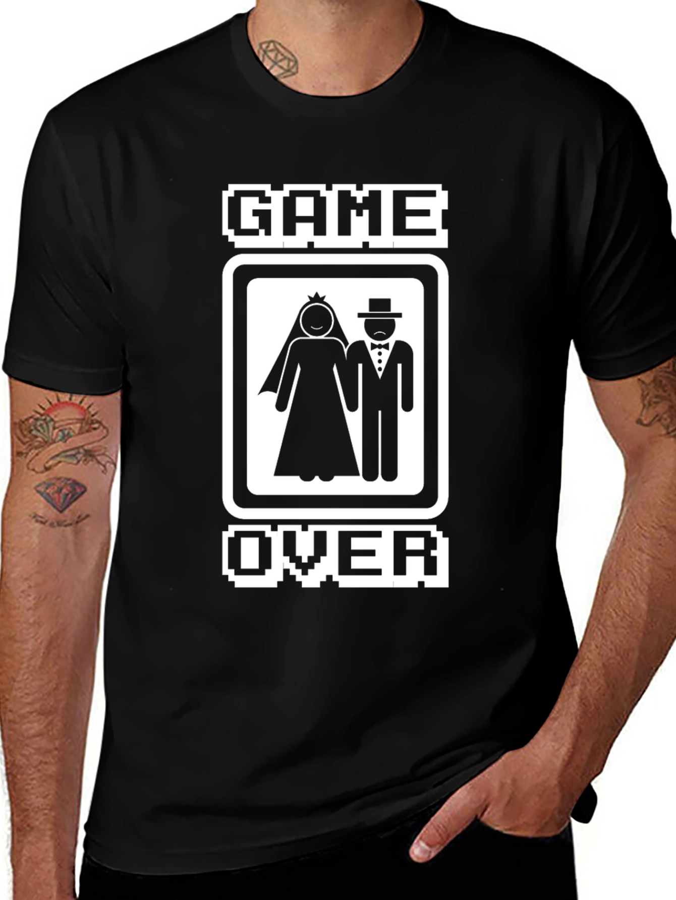 Game Over Wedding T-Shirt - Groom Humor