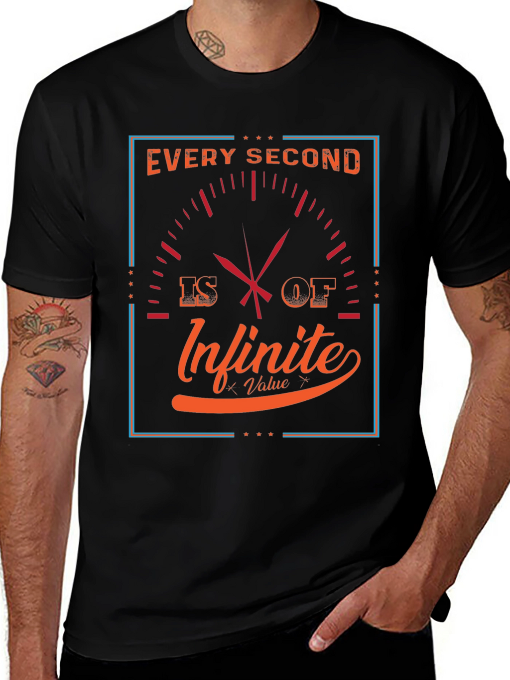 Infinite Value Graphic Tee - Every Second Counts T-Shirt