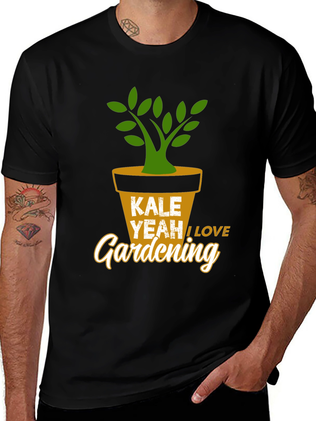 Kale Yeah Gardening T-Shirt - Black Humor Gardener Gift
