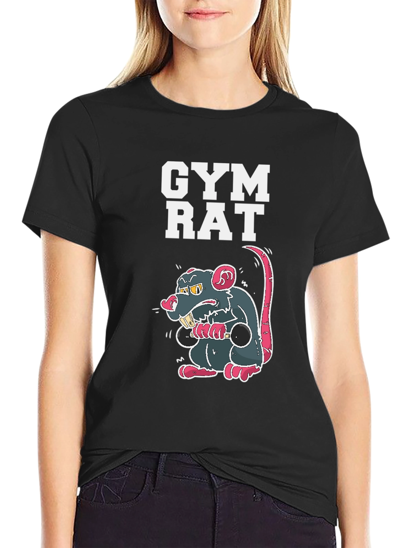 Gym Rat Graphic Tee - Black