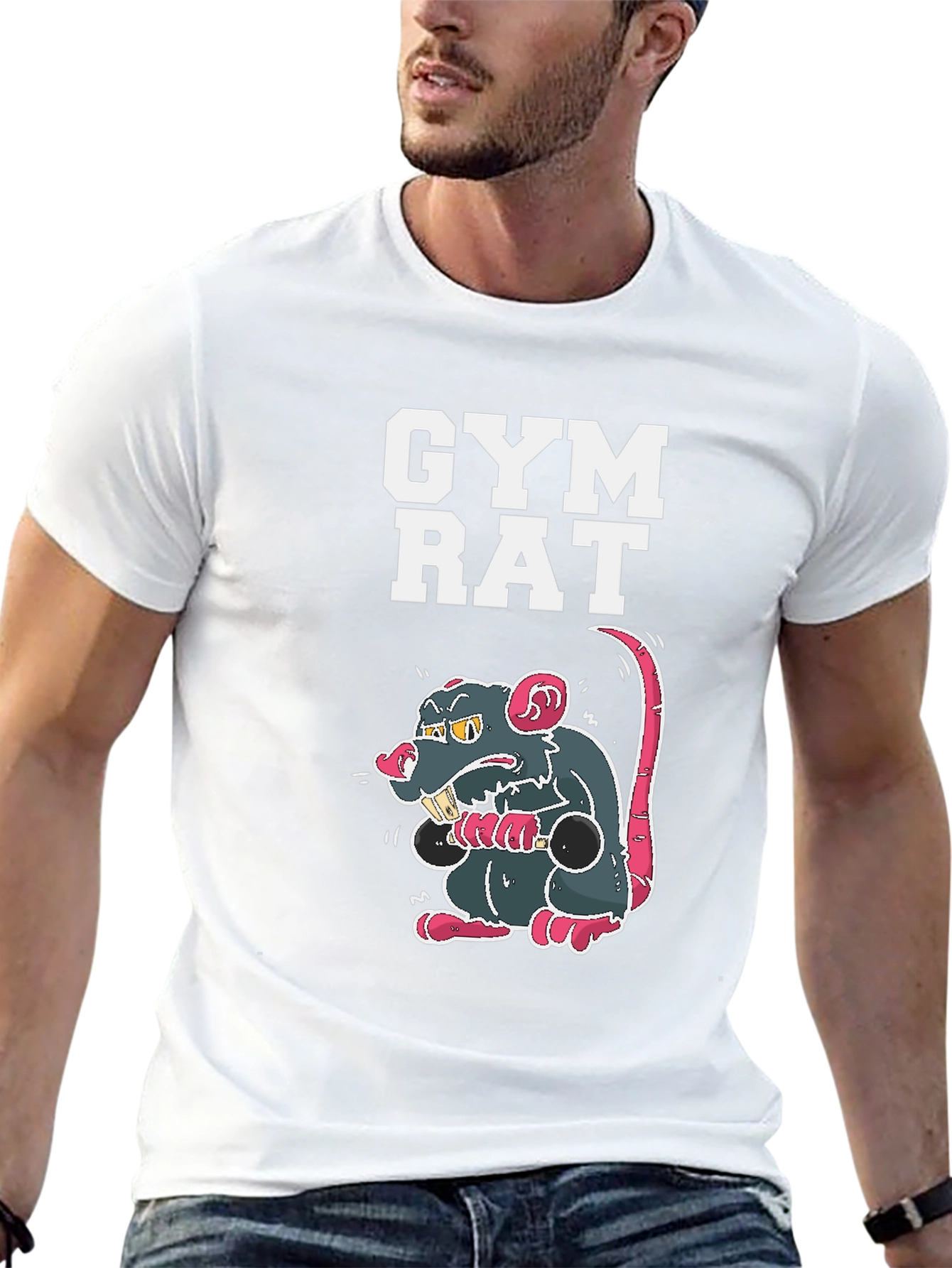 Gym Rat Graphic Tee - Black