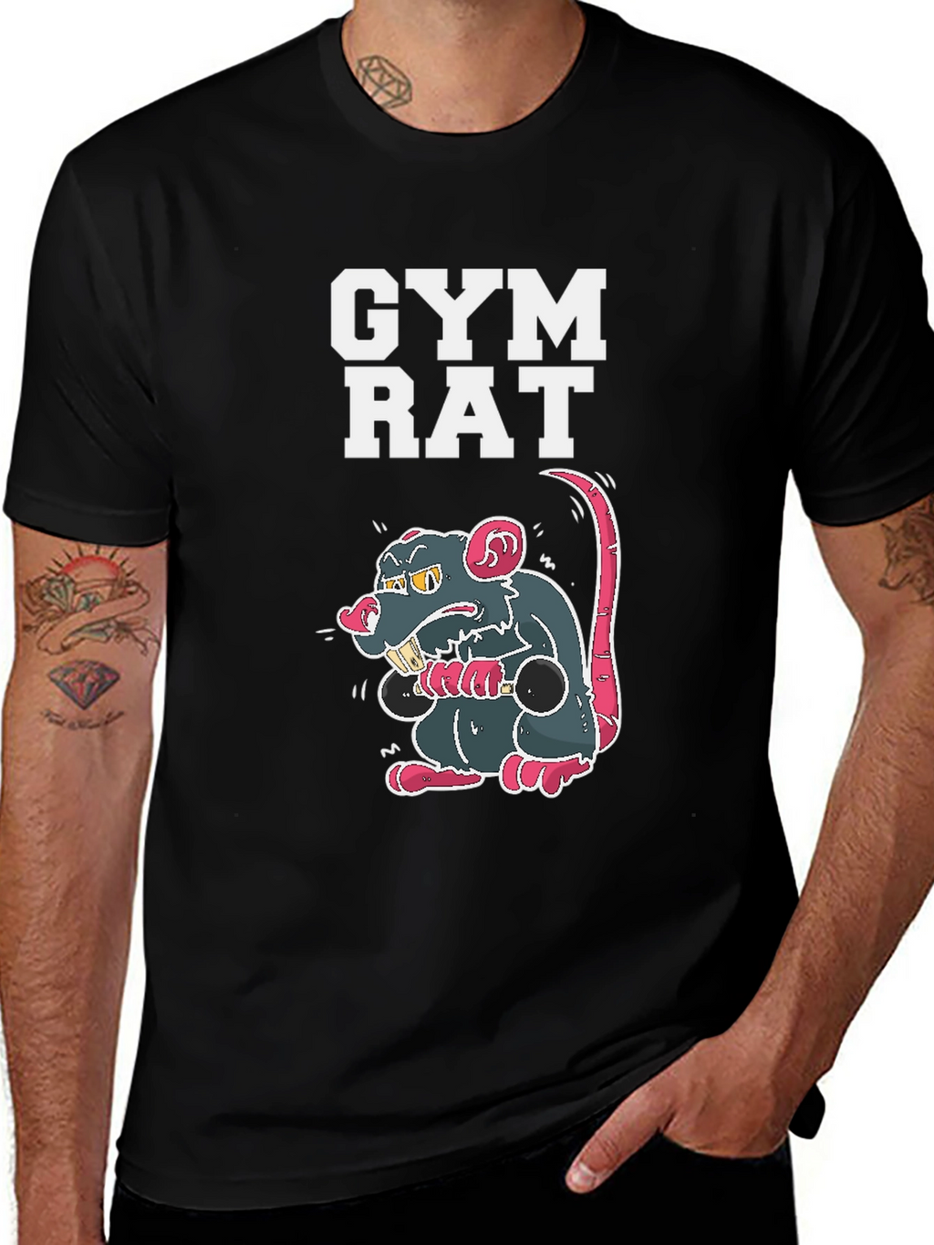 Gym Rat Graphic Tee - Black